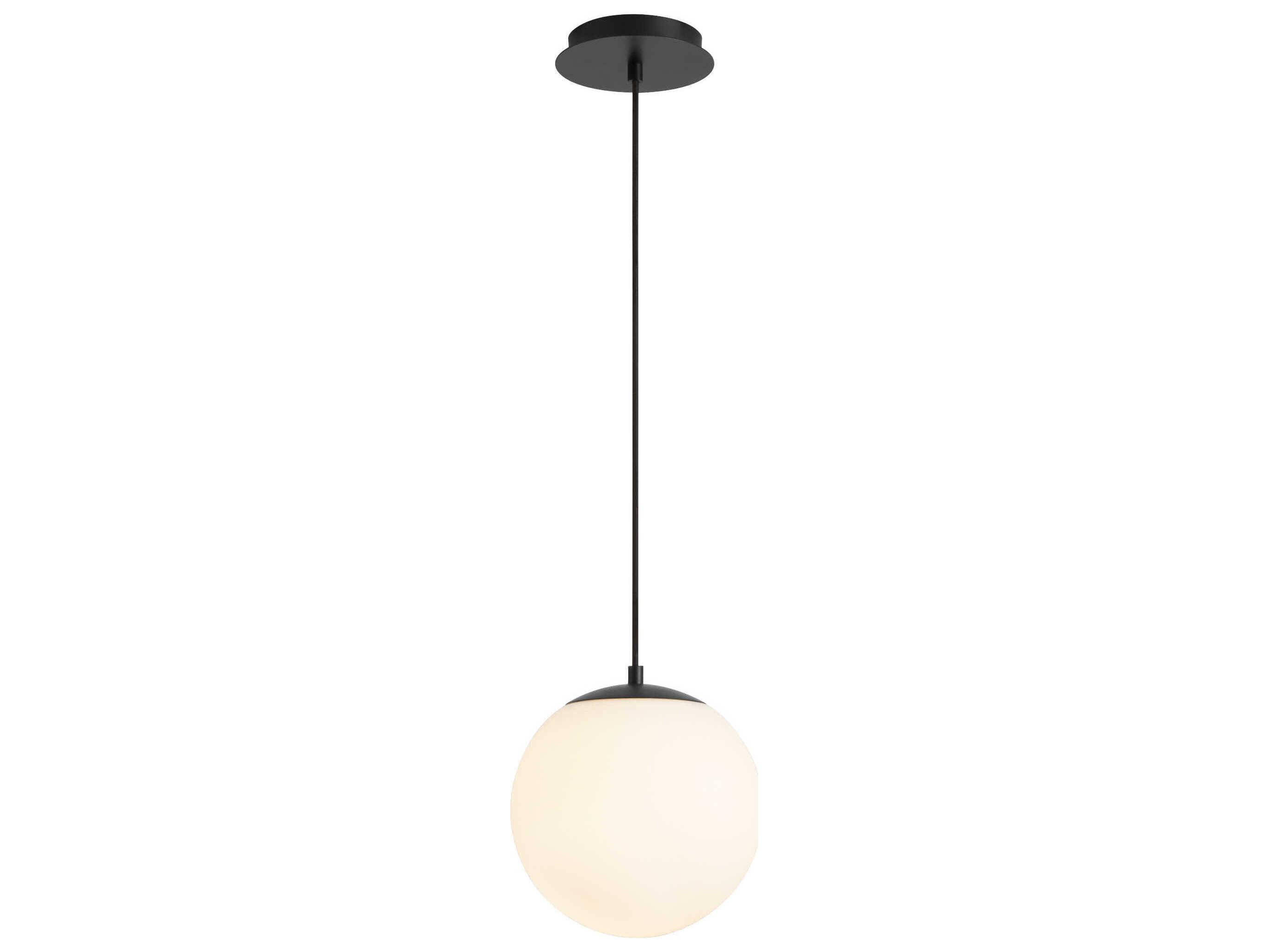 Oxygen by Quorum Luna 1-Light Black Globe Mini Pendant