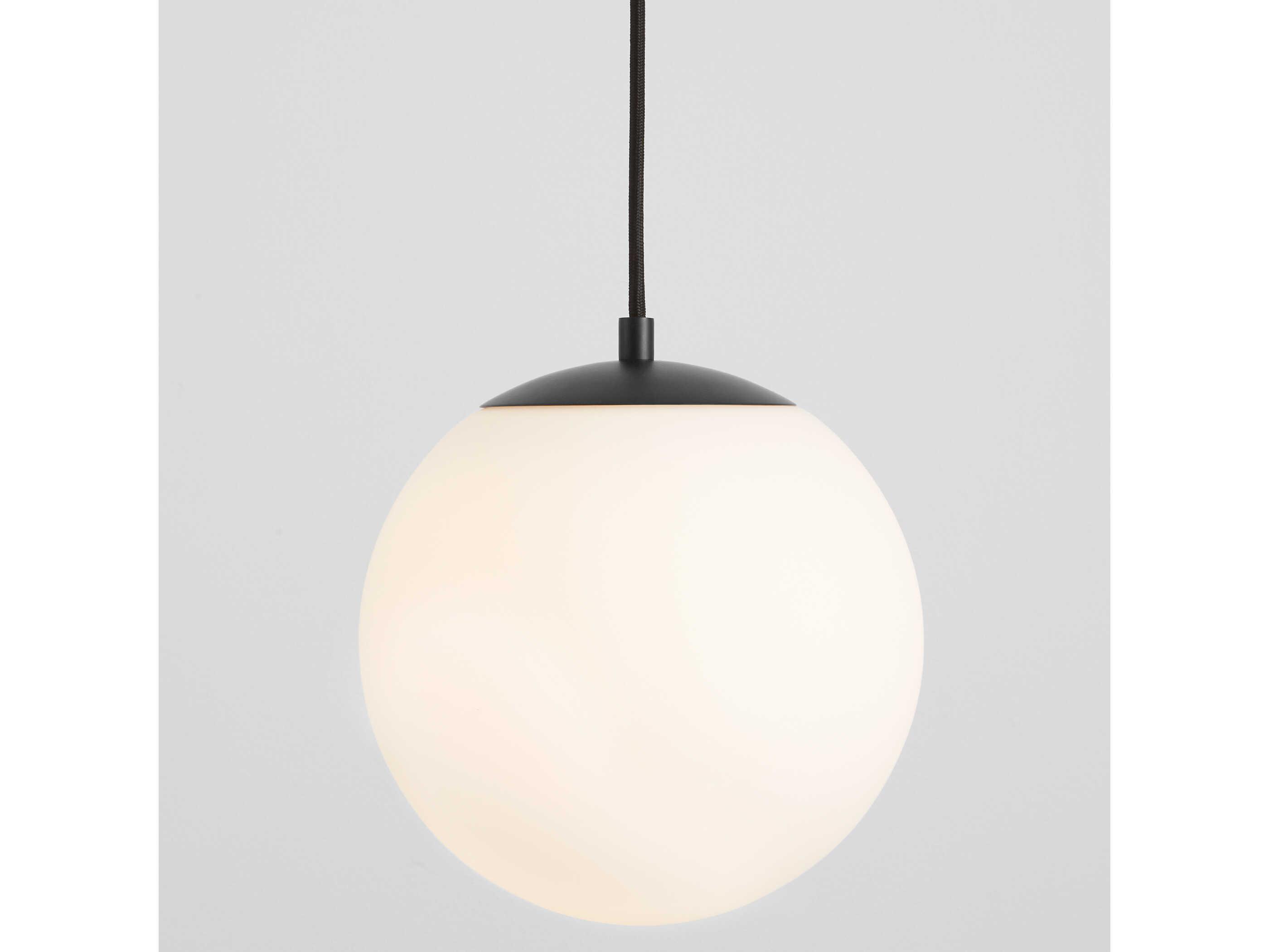 Oxygen by Quorum Luna 1-Light Black Globe Mini Pendant