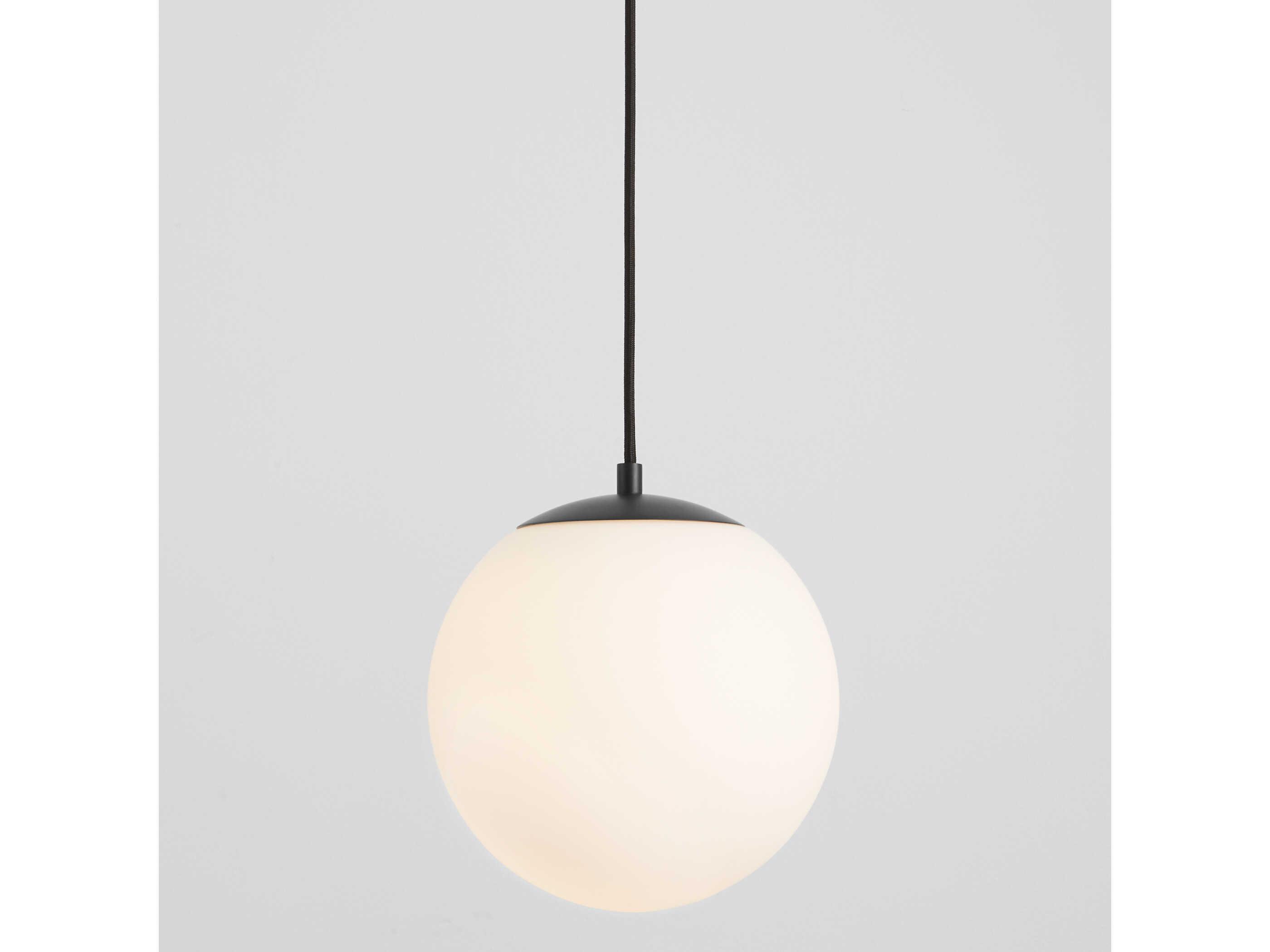 Oxygen by Quorum Luna 1-Light Black Globe Mini Pendant