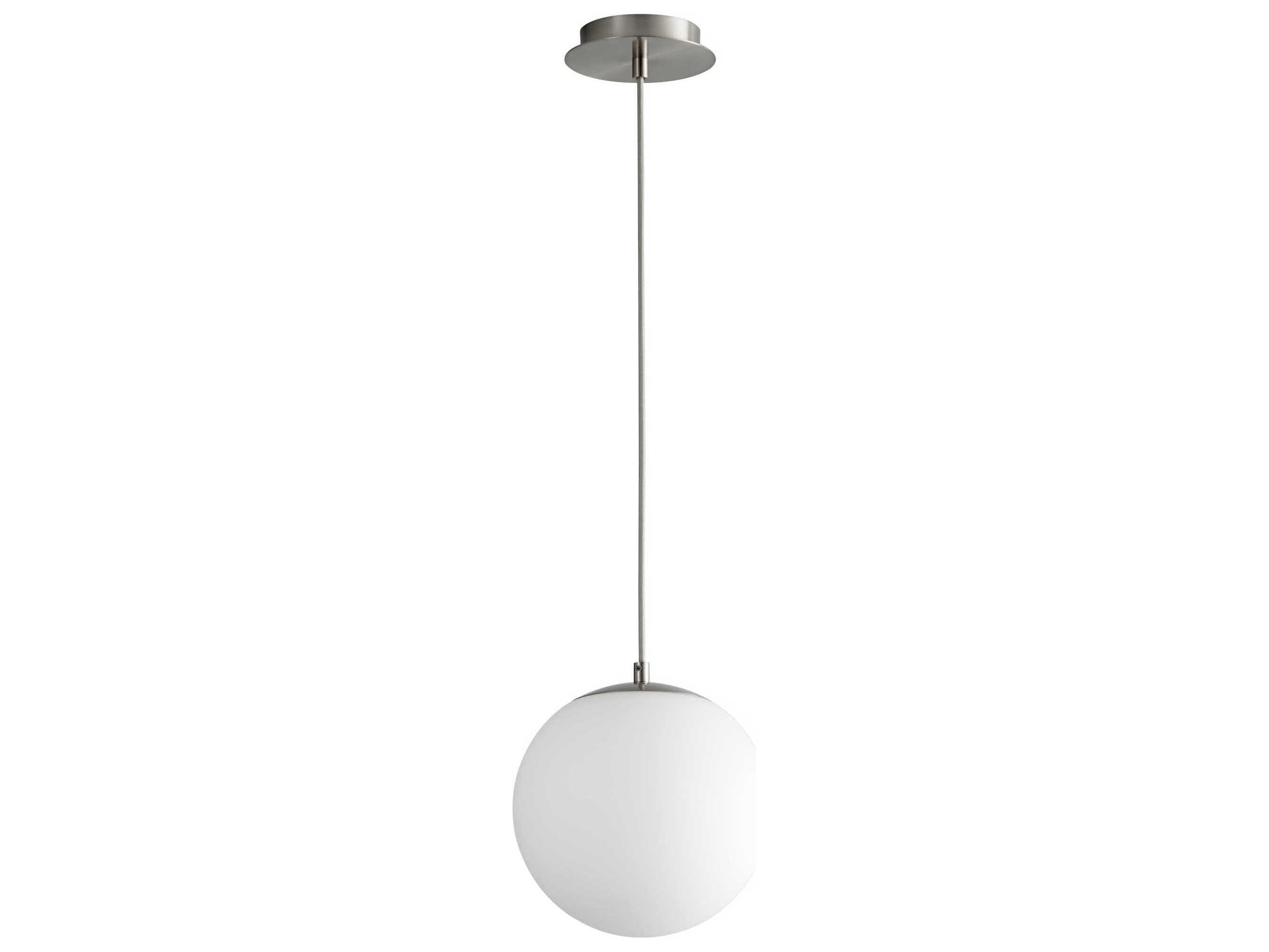 Oxygen by Quorum Luna 1-Light Satin Nickel Globe Mini Pendant