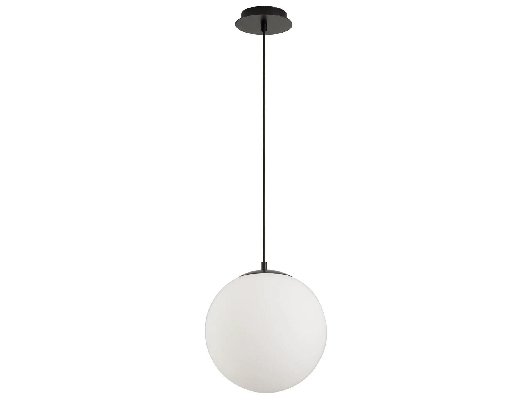 Oxygen by Quorum Luna 1-Light Black Globe Pendant