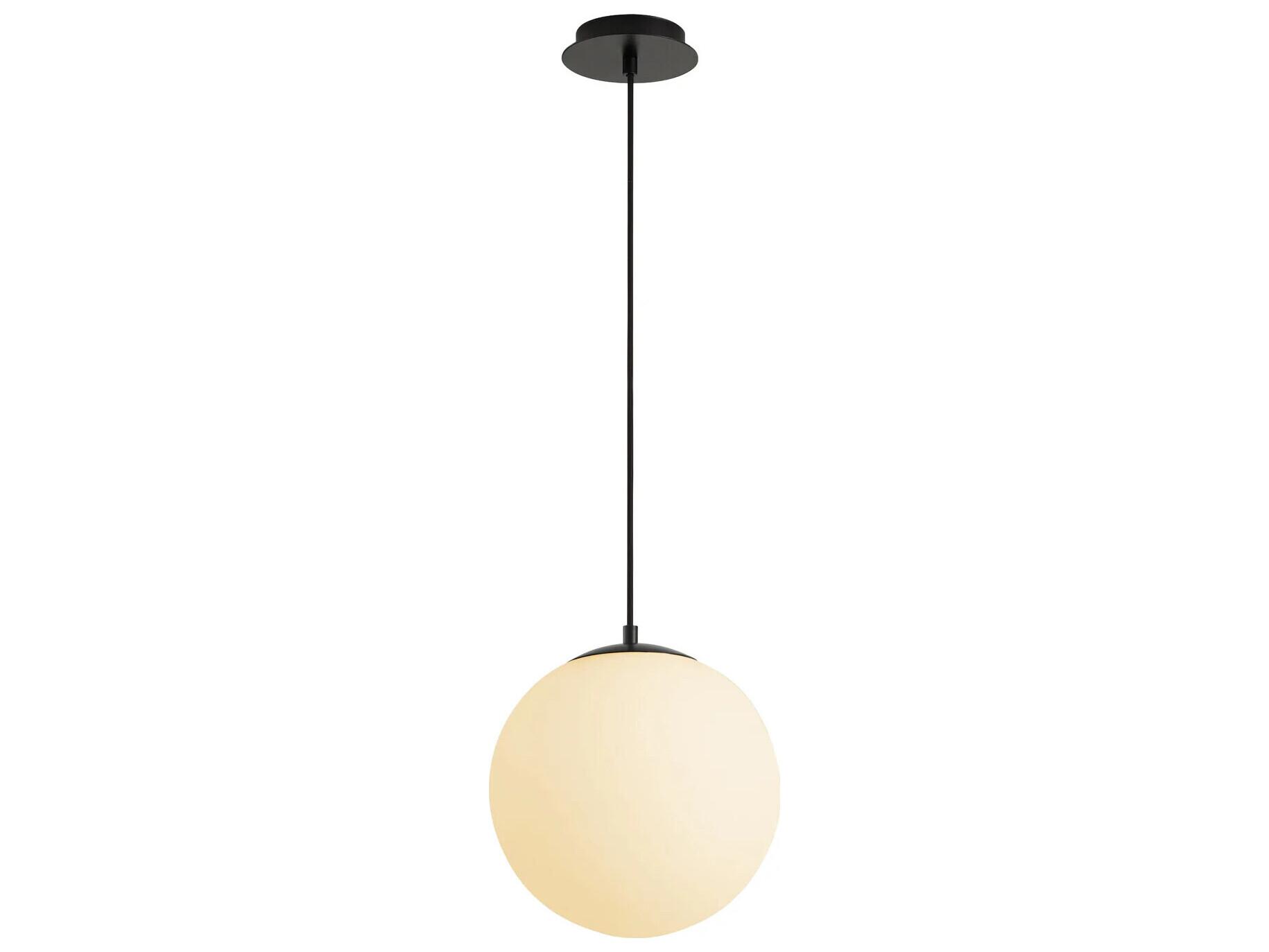 Oxygen by Quorum Luna 1-Light Black Globe Pendant