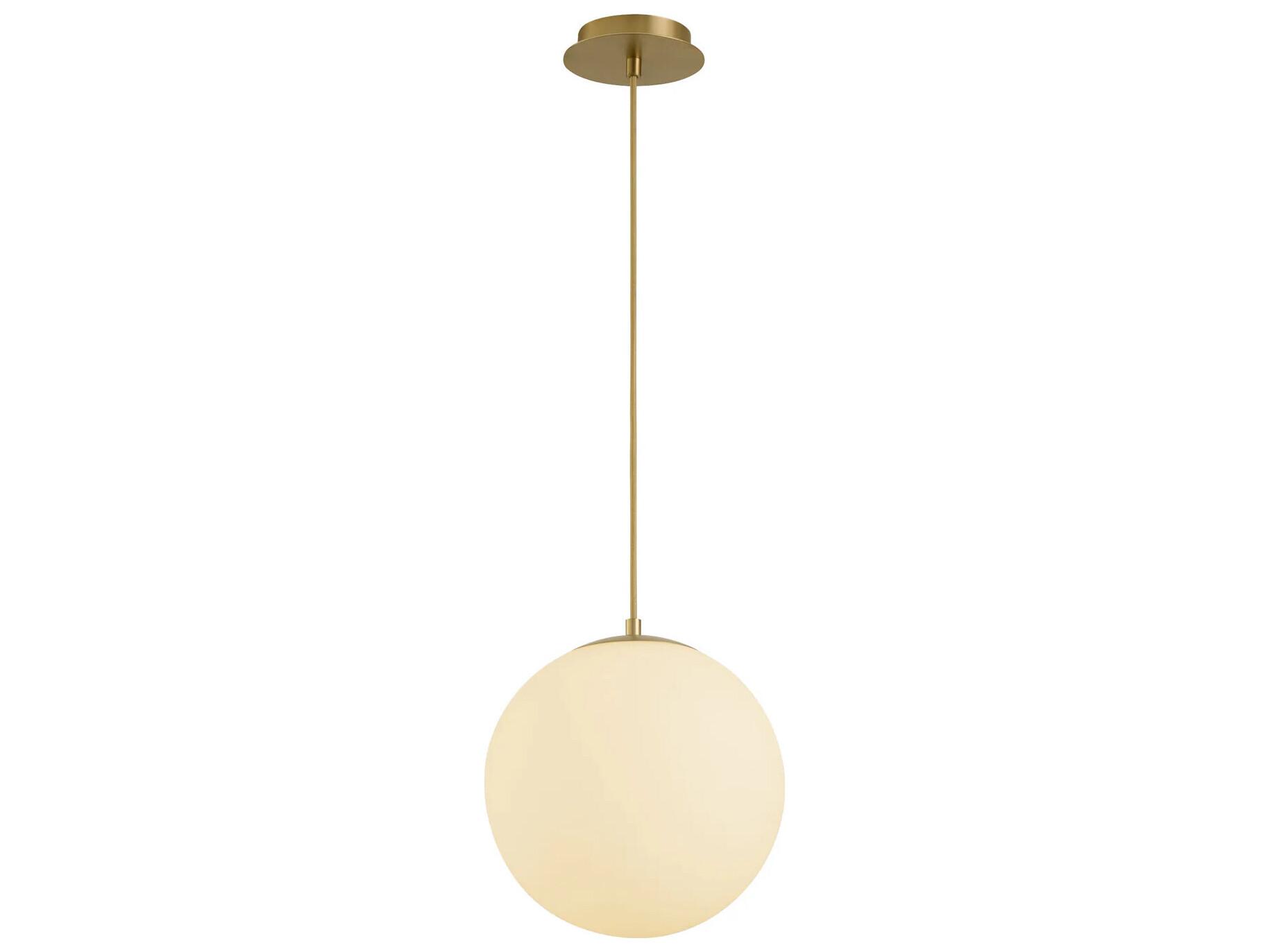 Oxygen by Quorum Luna 1-Light Aged Brass Globe Pendant