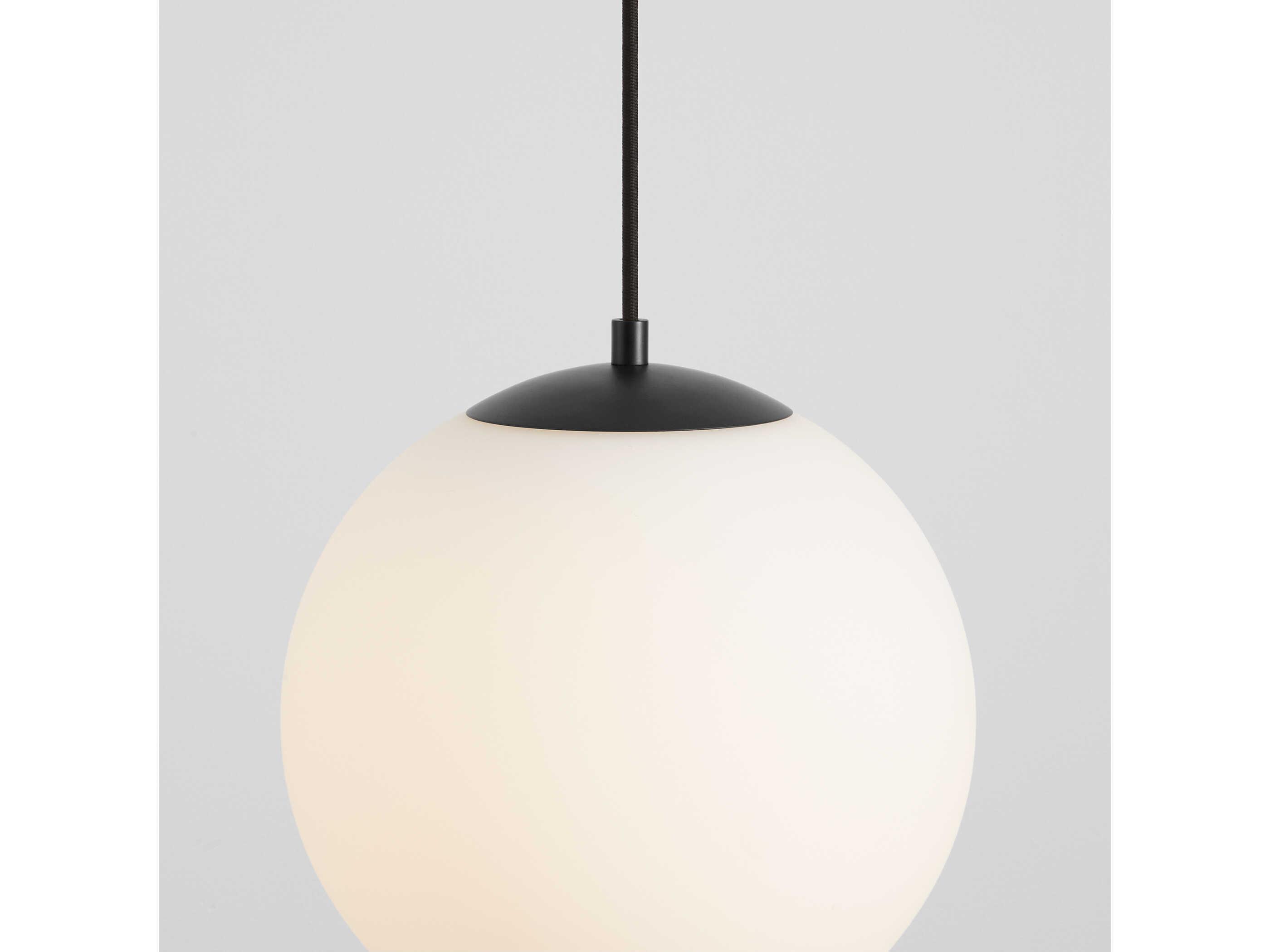 Oxygen by Quorum Luna 1-Light Black Globe Mini Pendant
