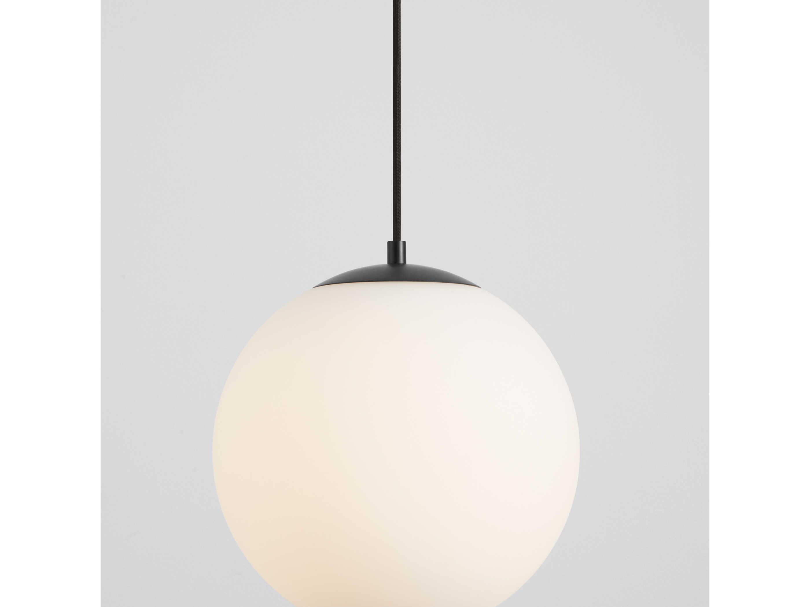 Oxygen by Quorum Luna 1-Light Black Globe Mini Pendant