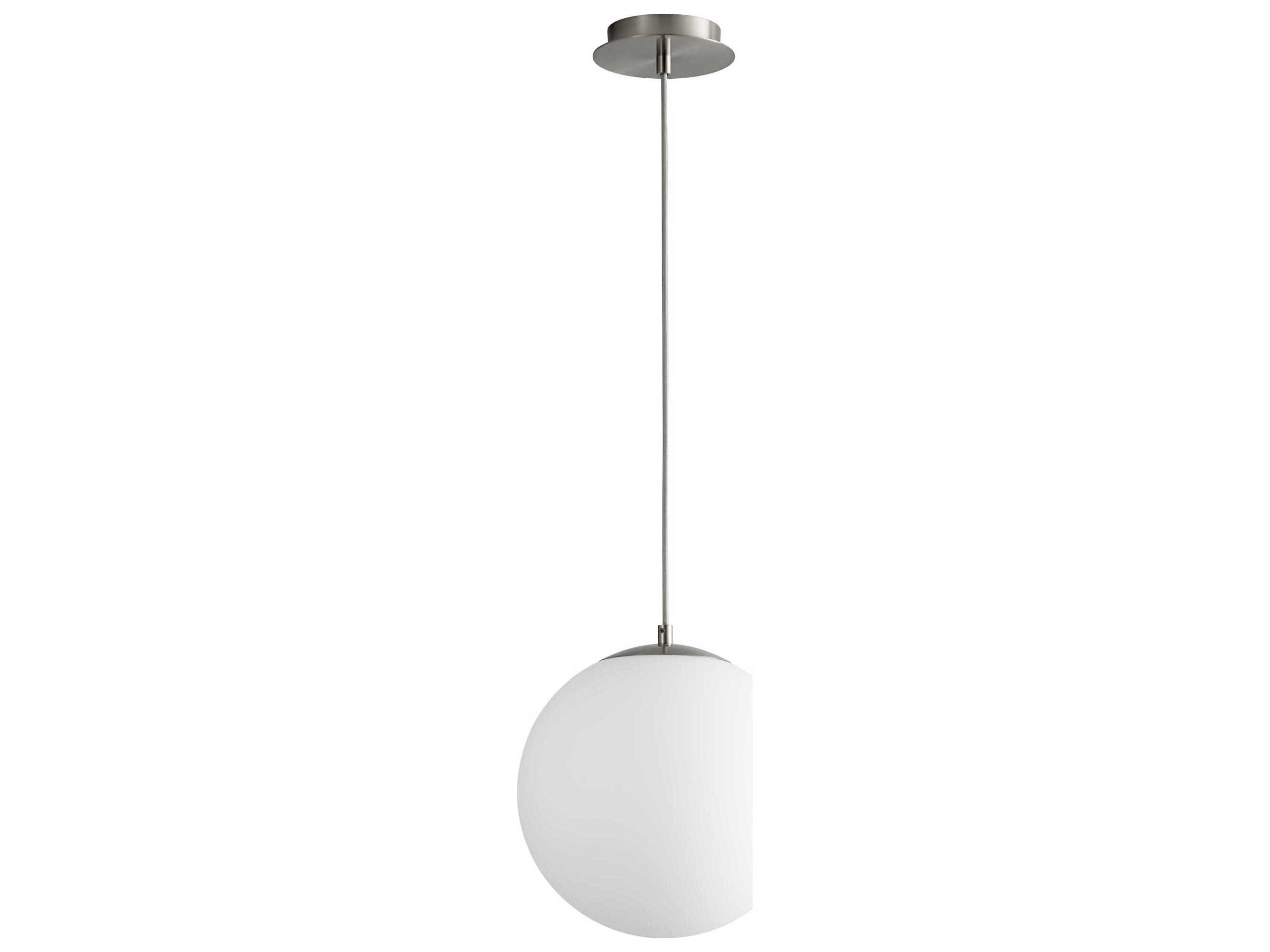 Oxygen by Quorum Luna 1-Light Satin Nickel Globe Mini Pendant