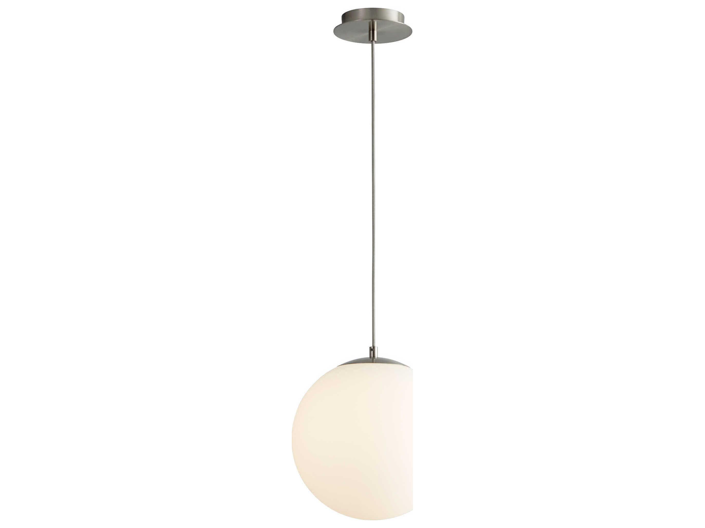 Oxygen by Quorum Luna 1-Light Satin Nickel Globe Mini Pendant