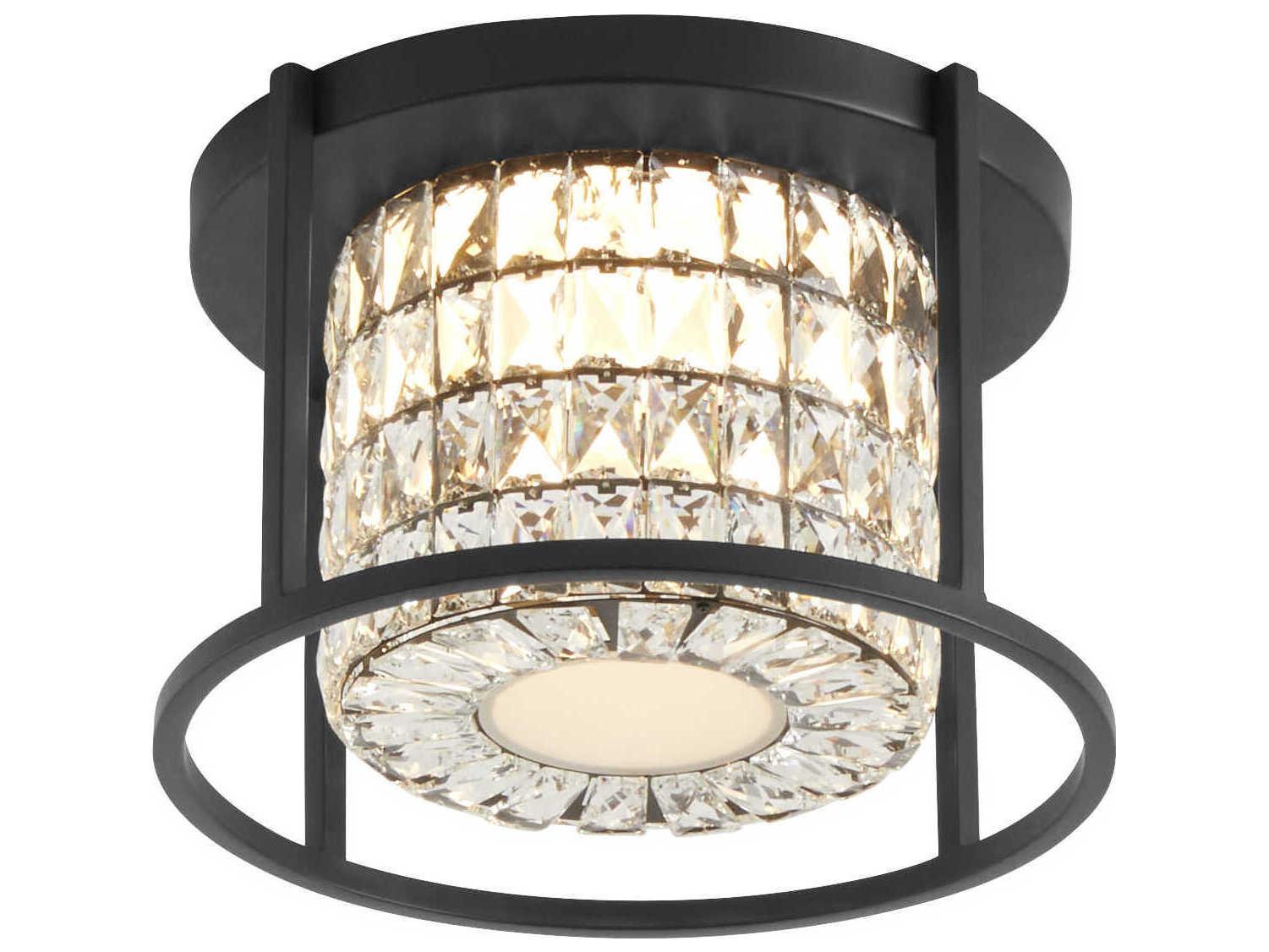 Oxygen by Quorum Elan Black Flush Mount
