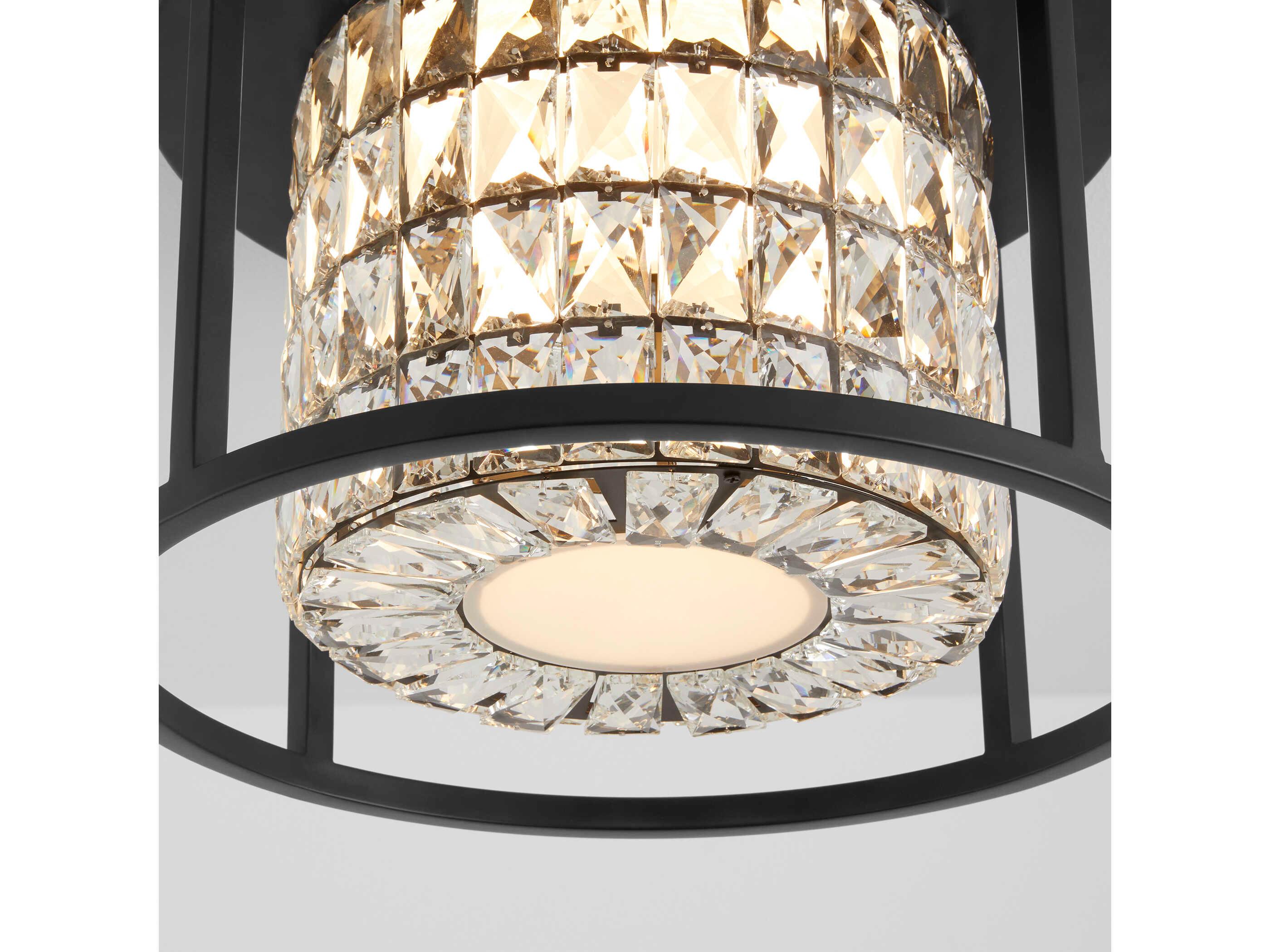 Oxygen by Quorum Elan Black Flush Mount