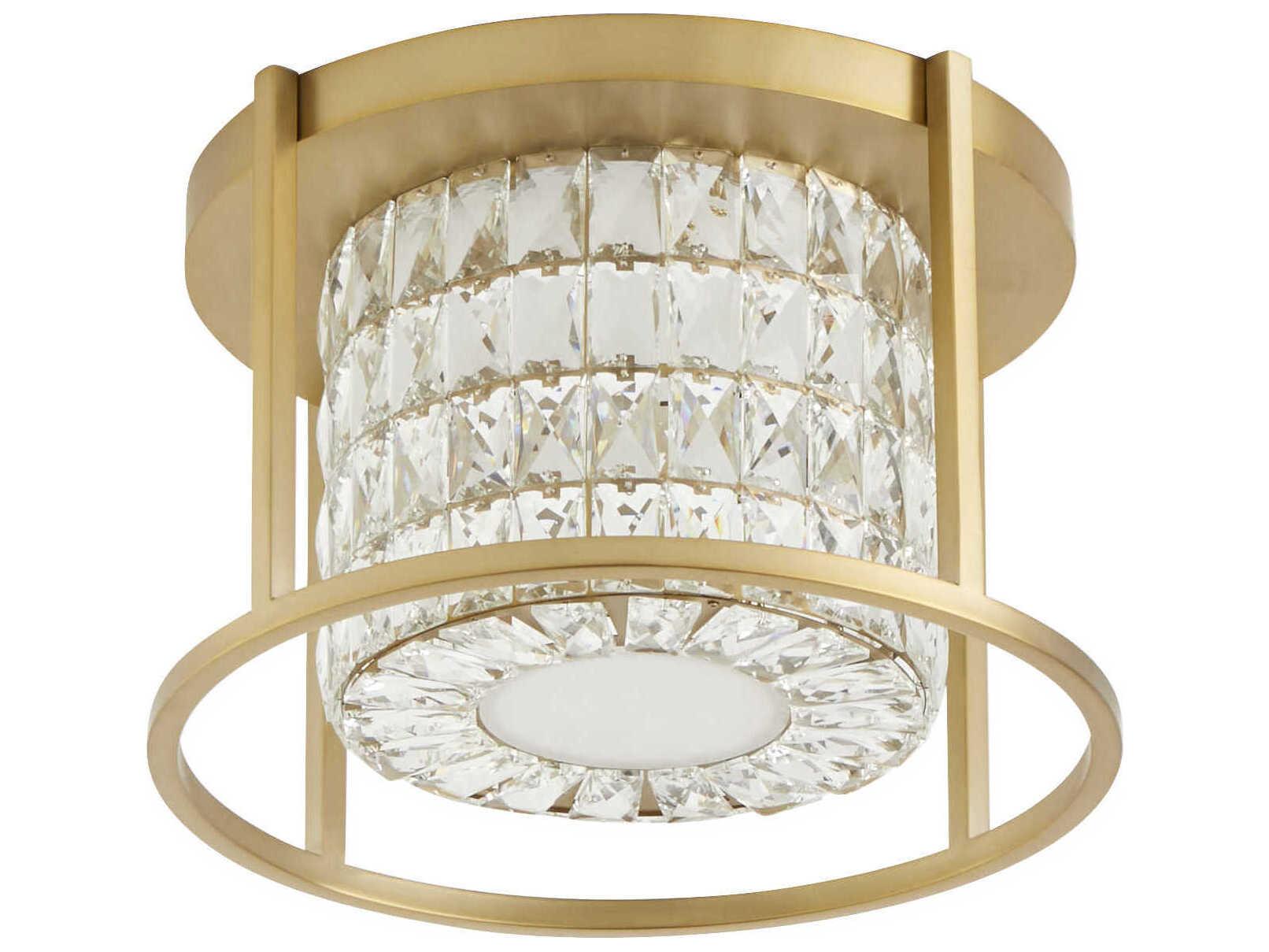 Oxygen by Quorum Elan Aged Brass Flush Mount