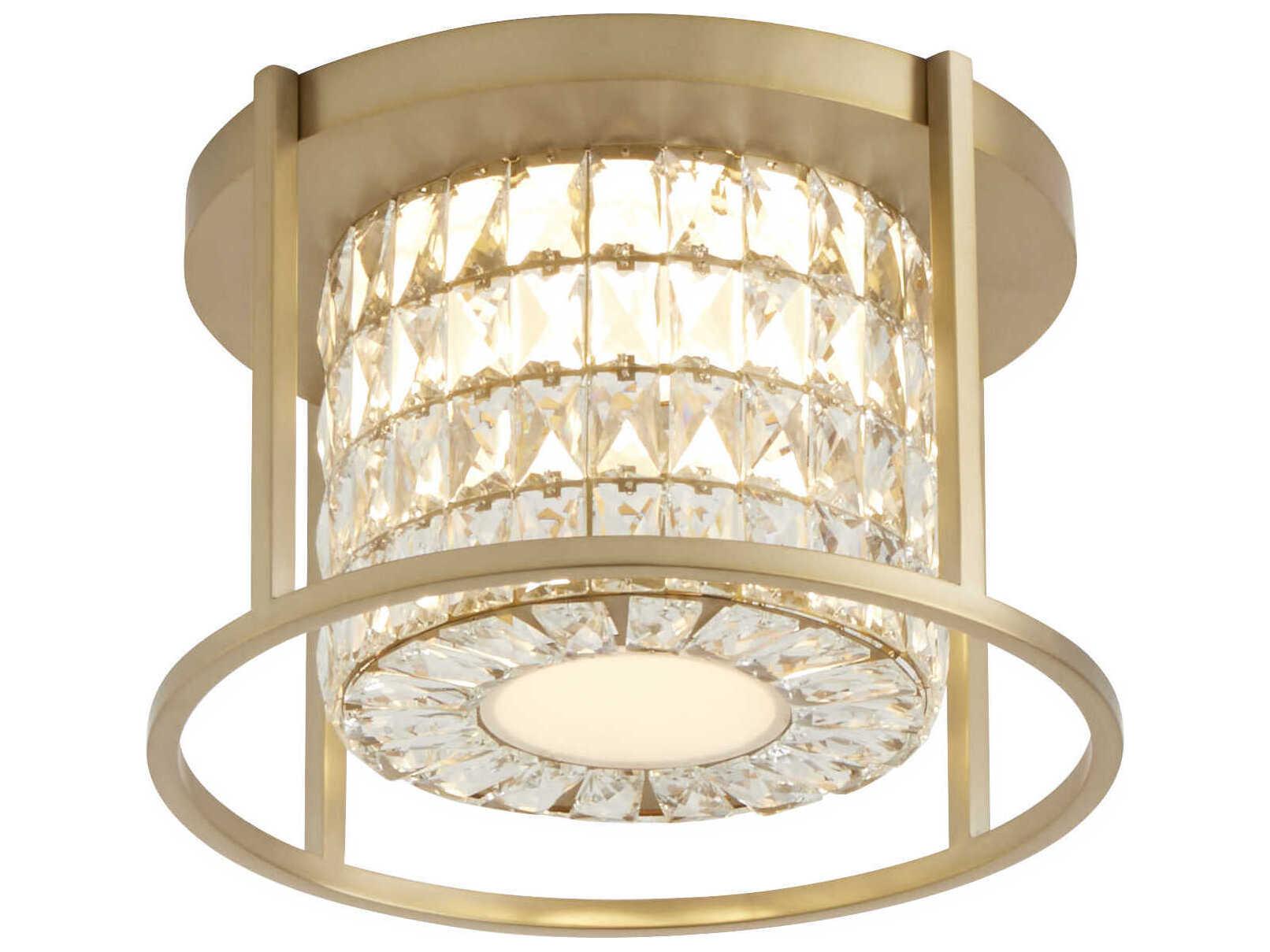 Oxygen by Quorum Elan Aged Brass Flush Mount
