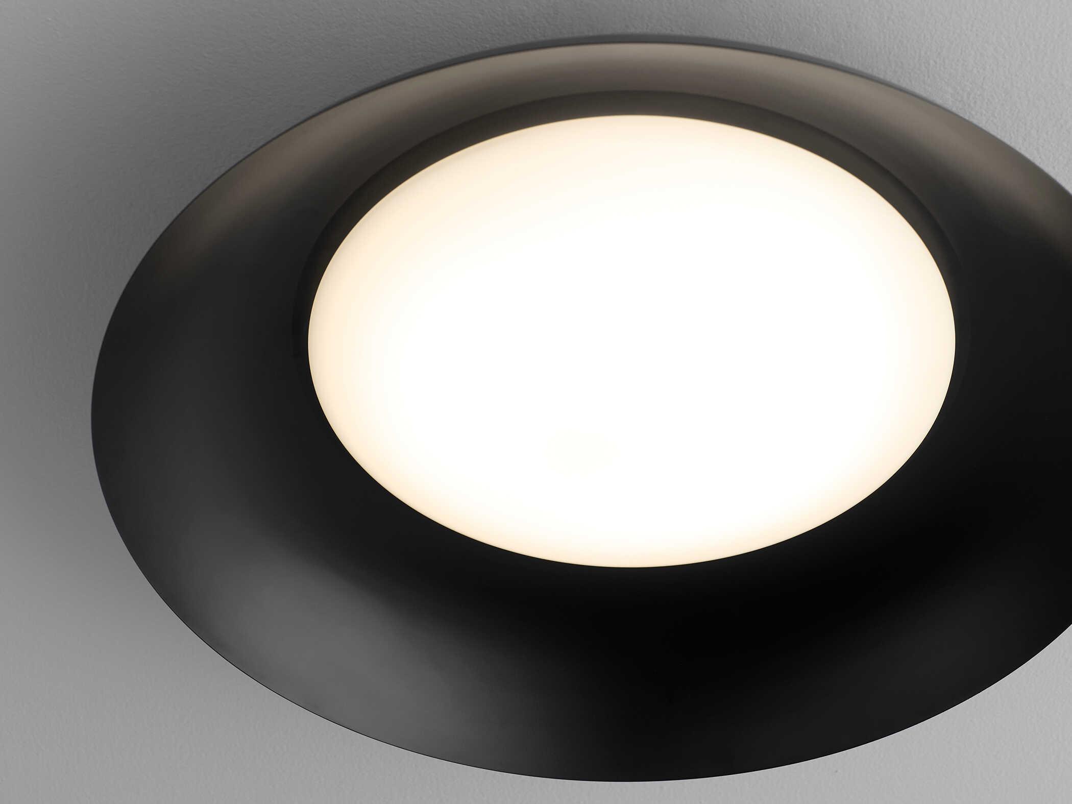 Oxygen by Quorum Bongo 1-Light Black Round Flush Mount