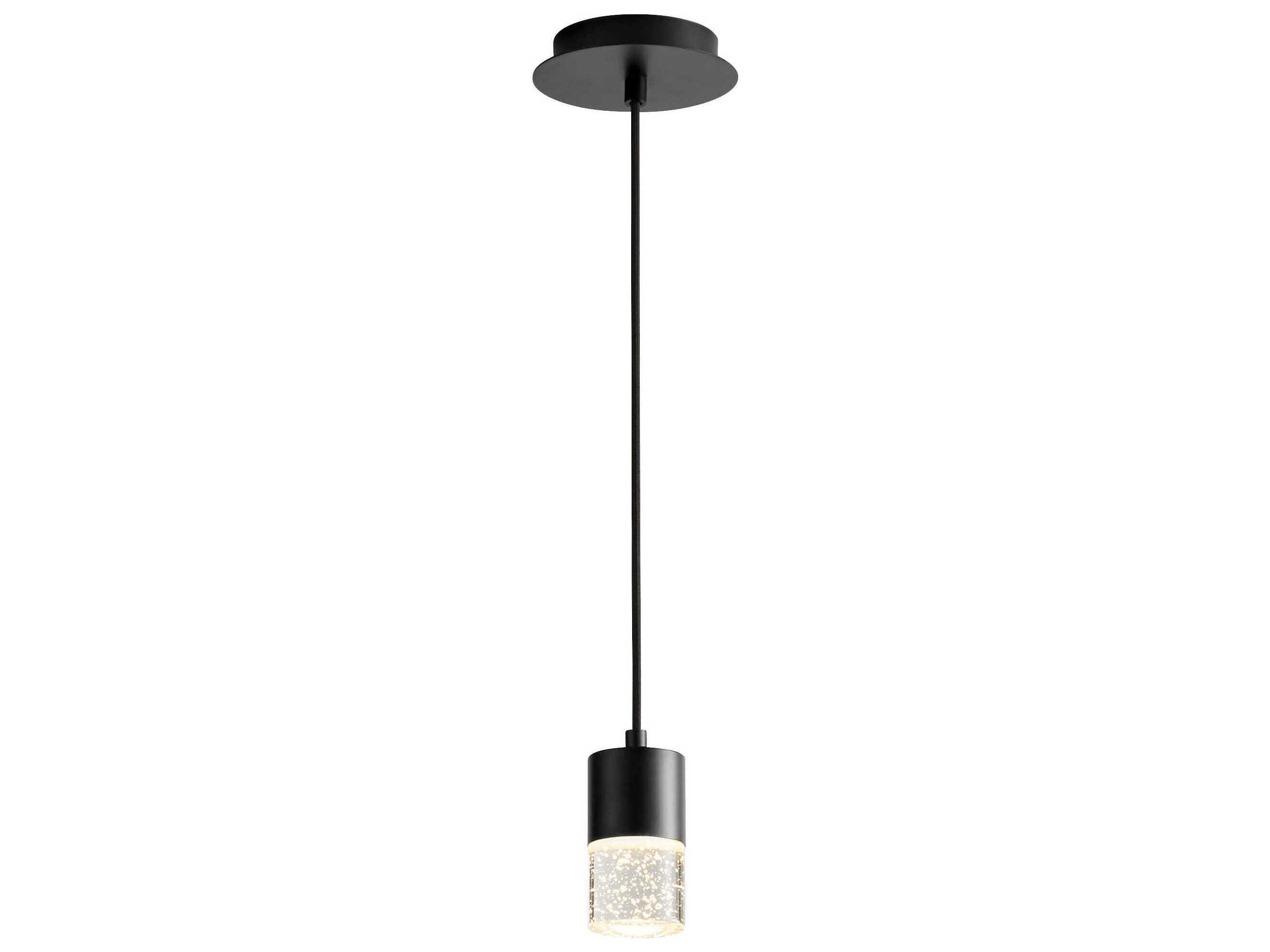 Oxygen by Quorum Spirit 1-Light Black Cylinder Linear Mini Pendant
