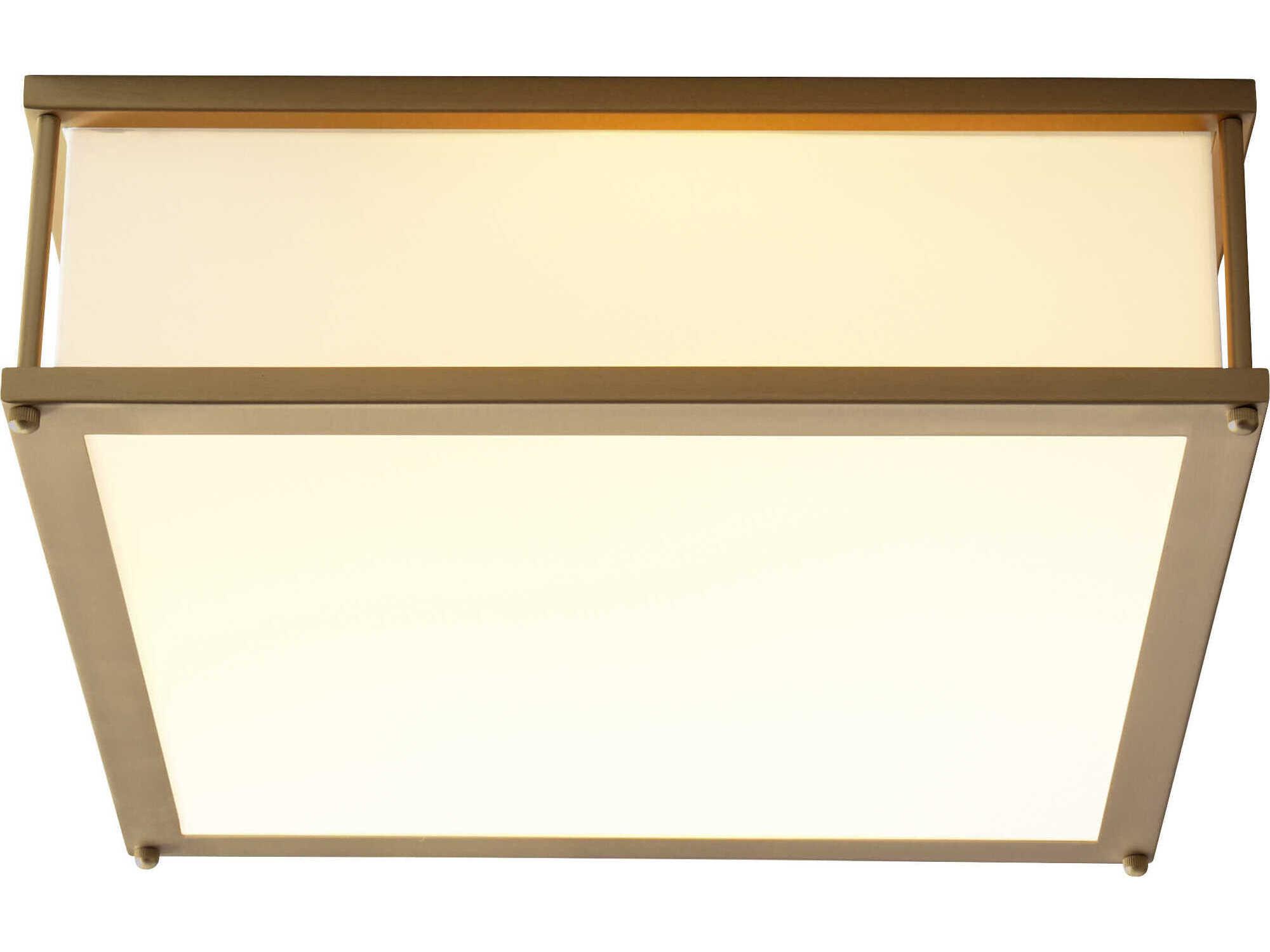 Oxygen by Quorum Modulo 2-Light Aged Brass Flush Mount