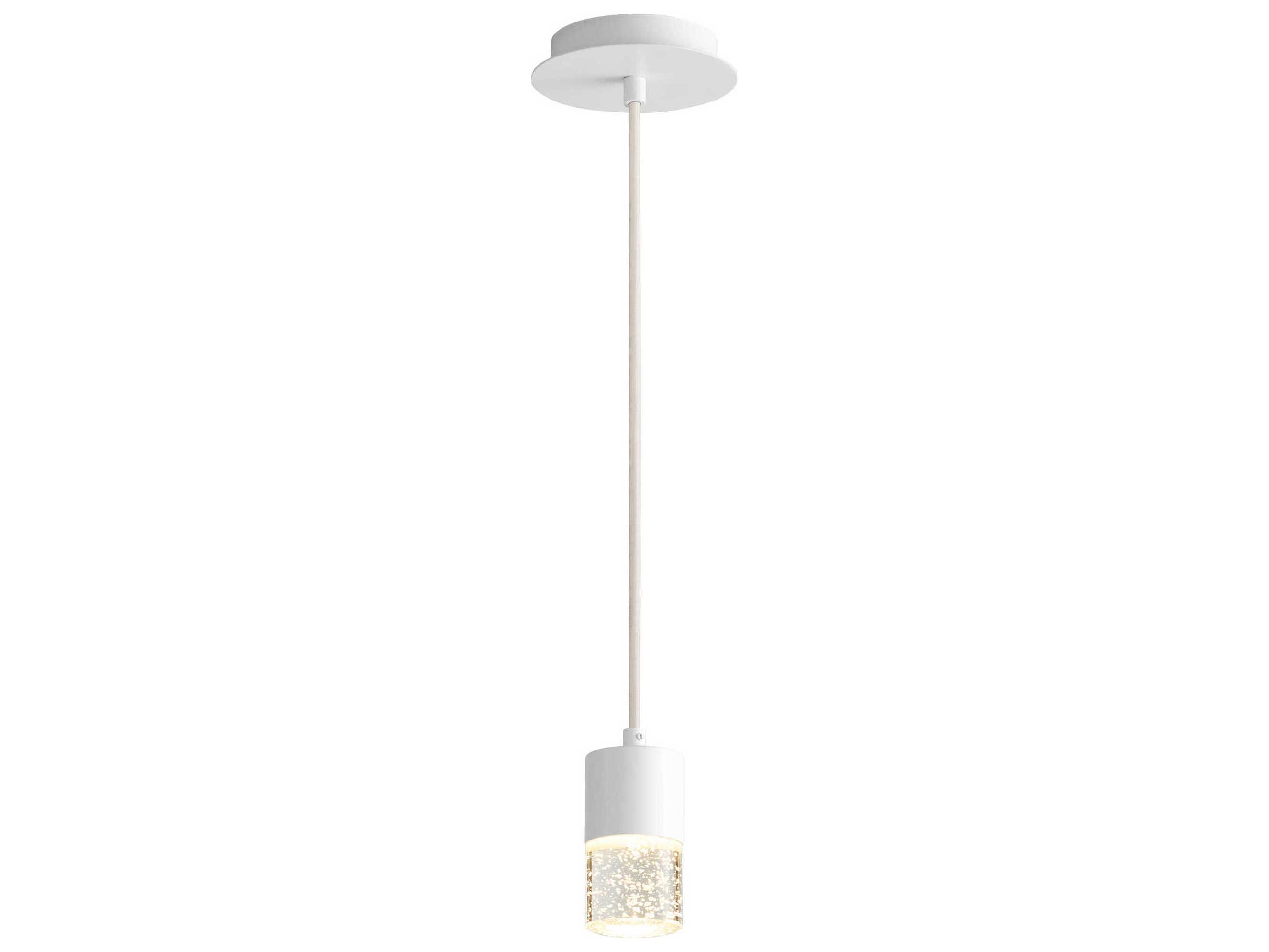 Oxygen by Quorum Spirit 1-Light White Cylinder Linear Mini Pendant