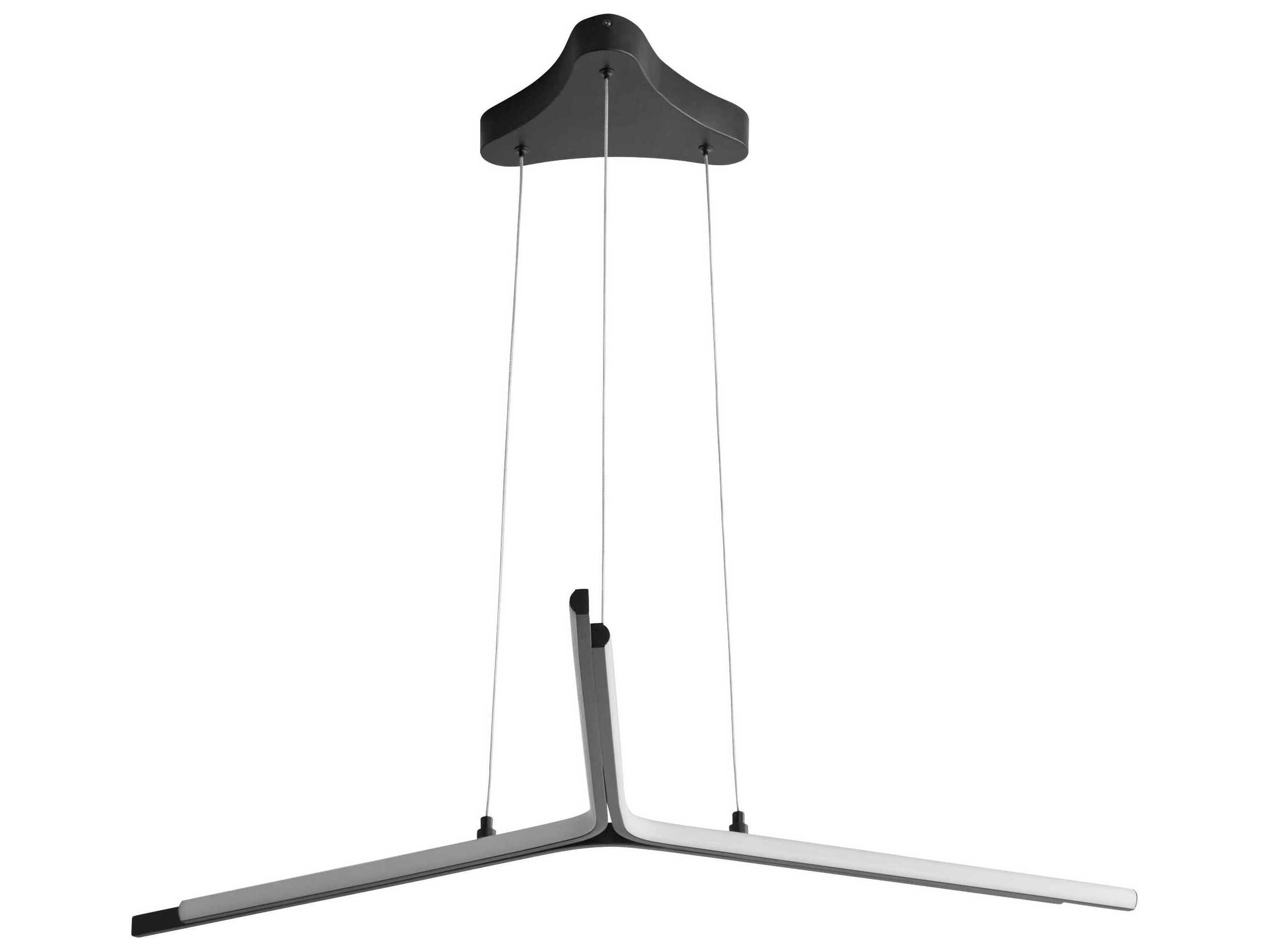 Oxygen by Quorum Estrella 1-Light Black Linear Pendant