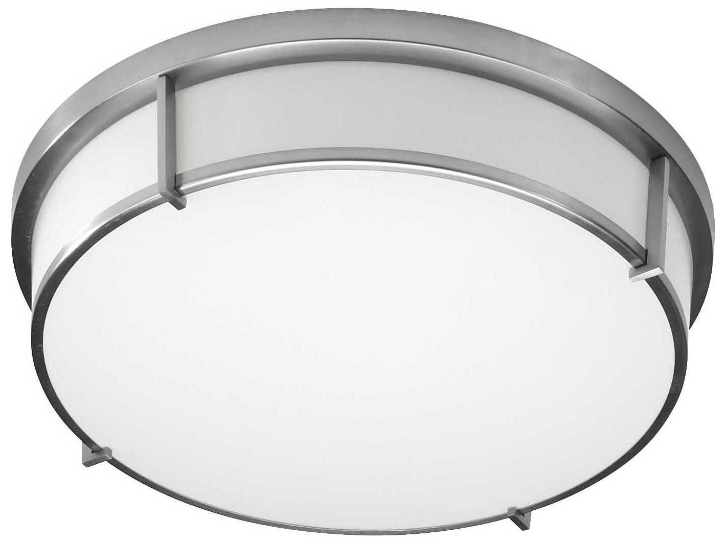 Oxygen by Quorum Io 2-Light Satin Nickel Round Flush Mount
