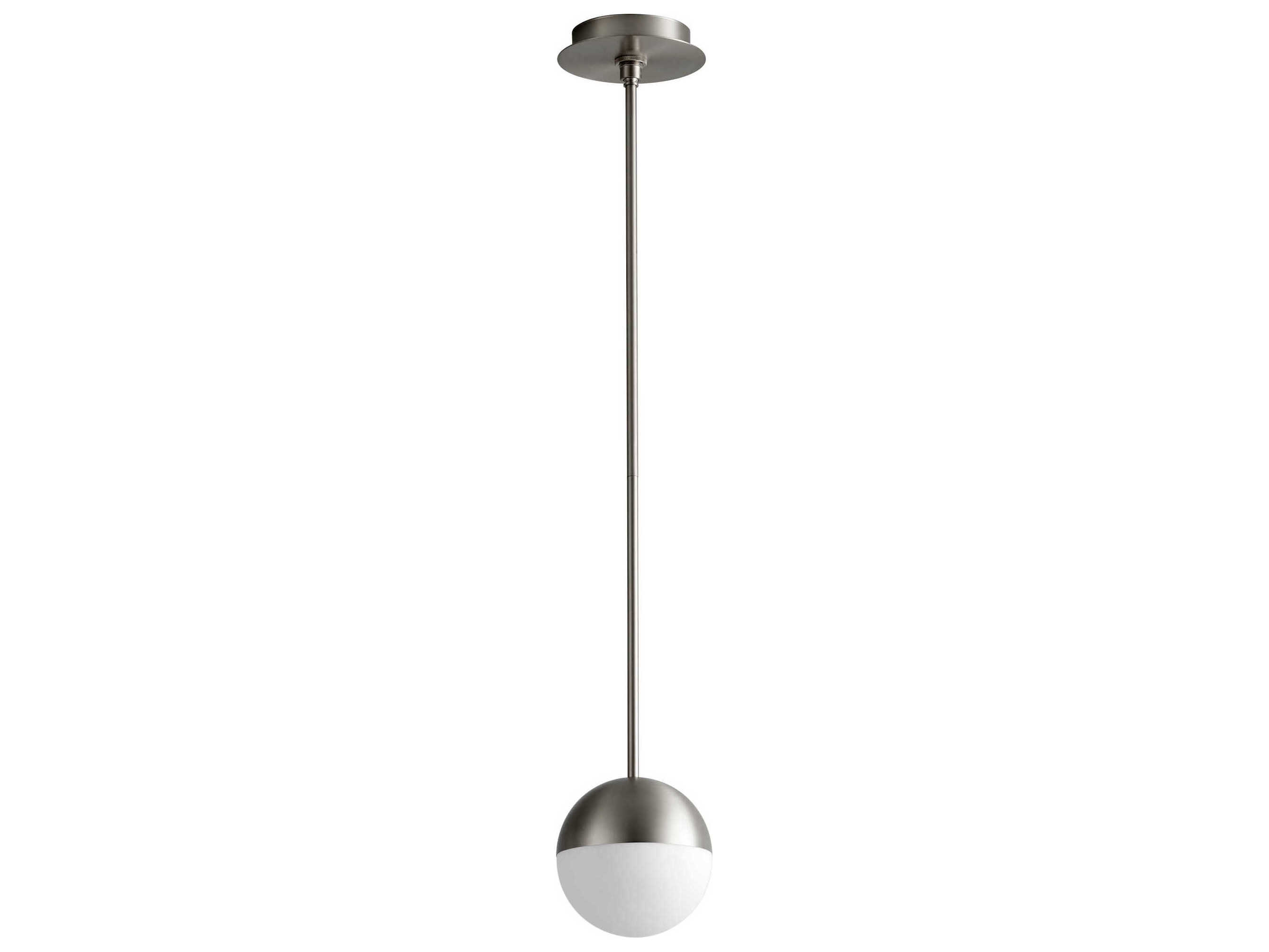 Oxygen by Quorum Mondo 1-Light Satin Nickel Globe Mini Pendant