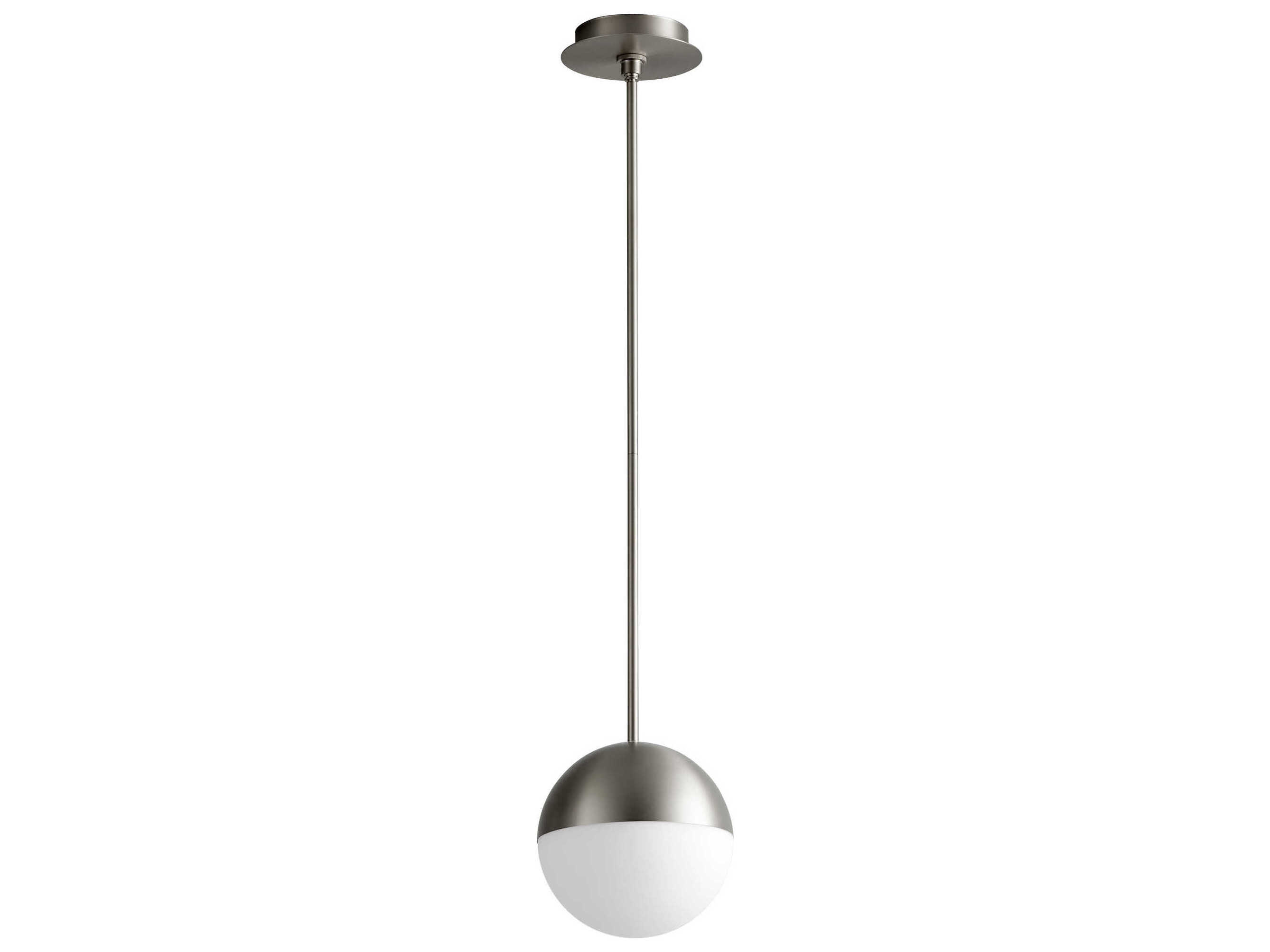 Oxygen by Quorum Mondo 1-Light Satin Nickel Globe Mini Pendant