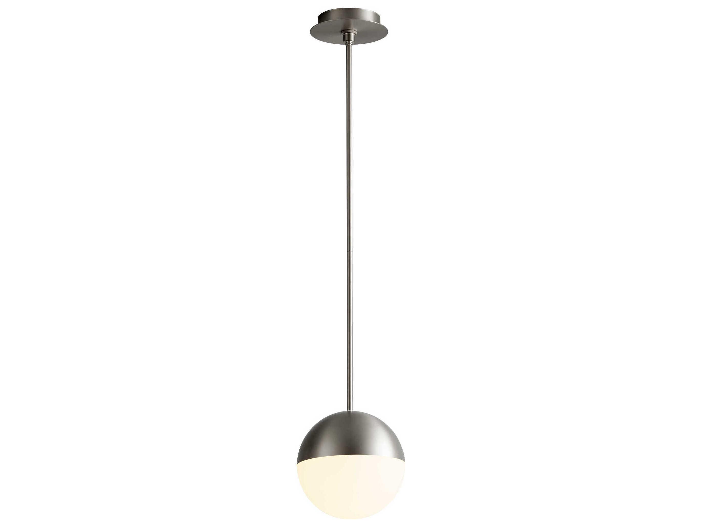 Oxygen by Quorum Mondo 1-Light Satin Nickel Globe Mini Pendant