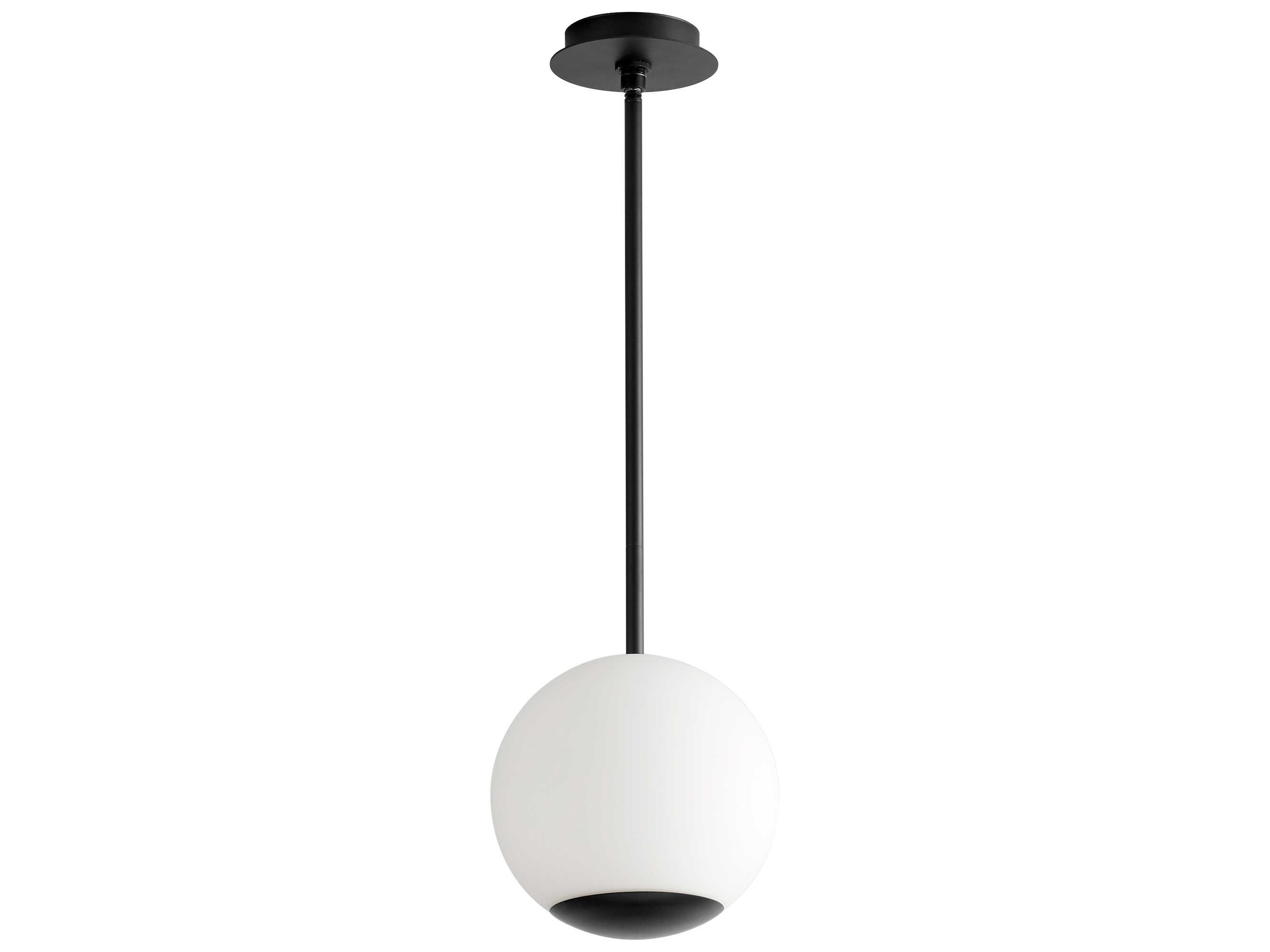 Oxygen by Quorum Terra 1-Light Black Globe Mini Pendant