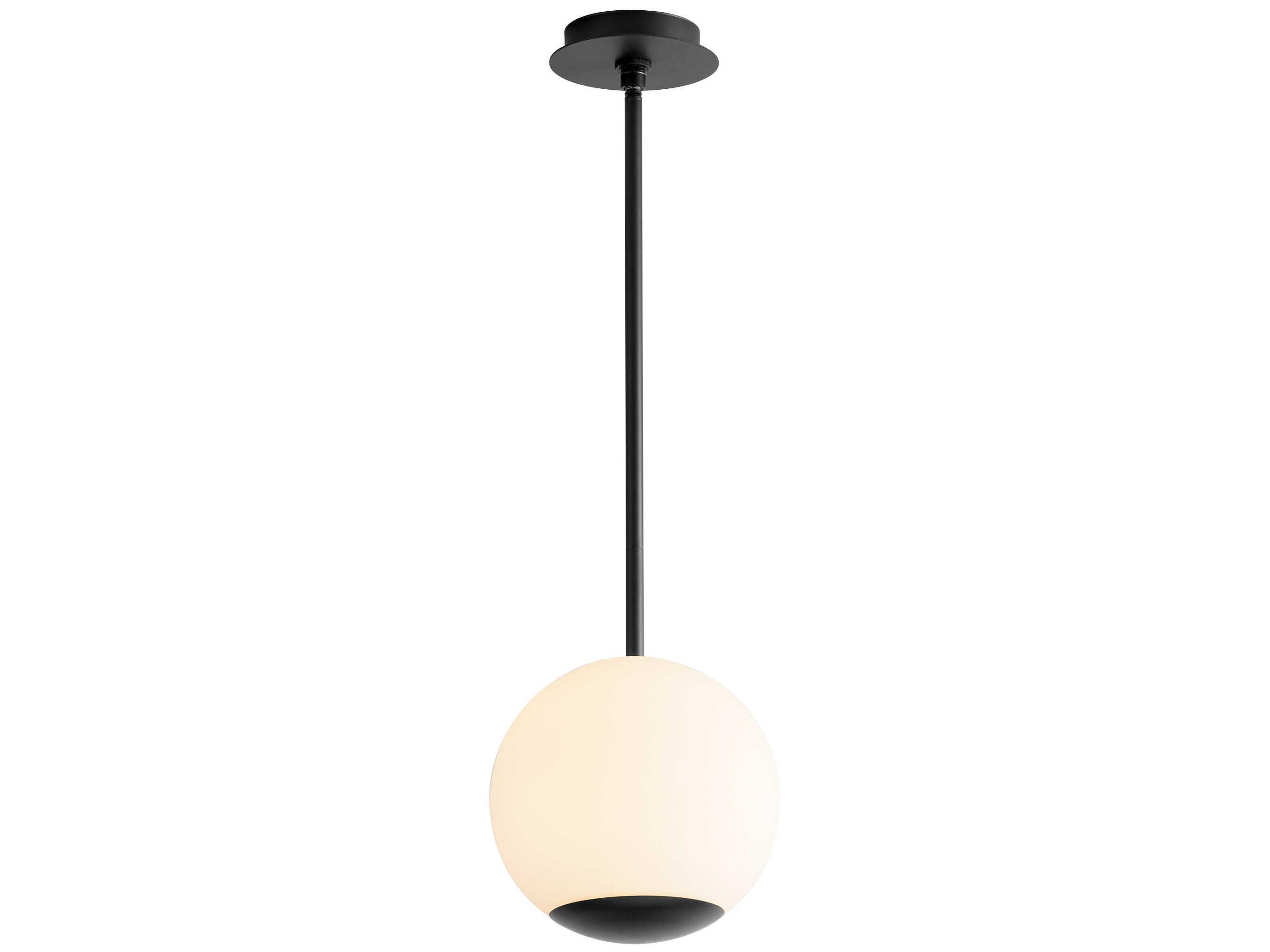 Oxygen by Quorum Terra 1-Light Black Globe Mini Pendant