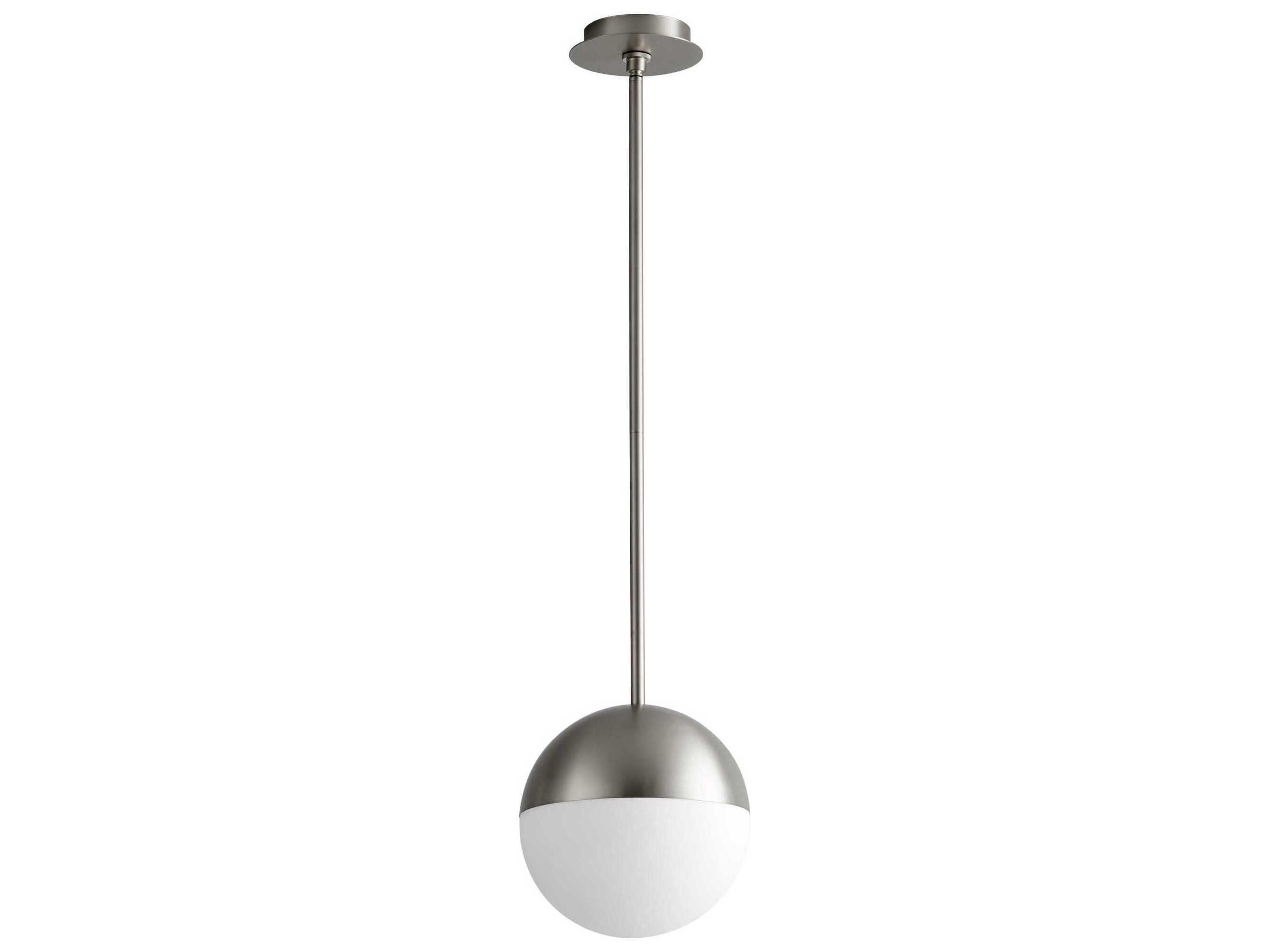 Oxygen by Quorum Mondo 1-Light Satin Nickel Globe Mini Pendant