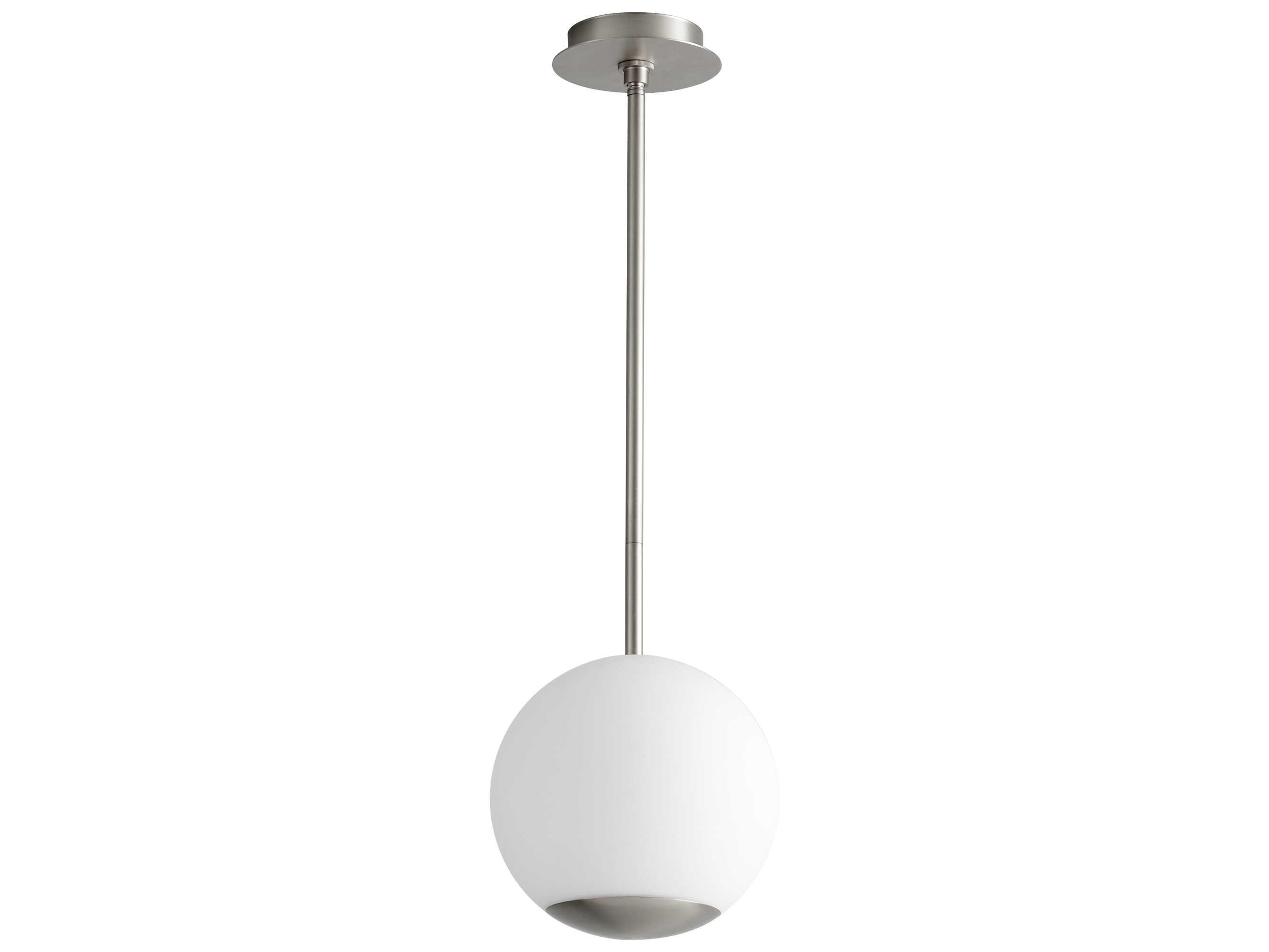 Oxygen by Quorum Terra 1-Light Satin Nickel Globe Mini Pendant
