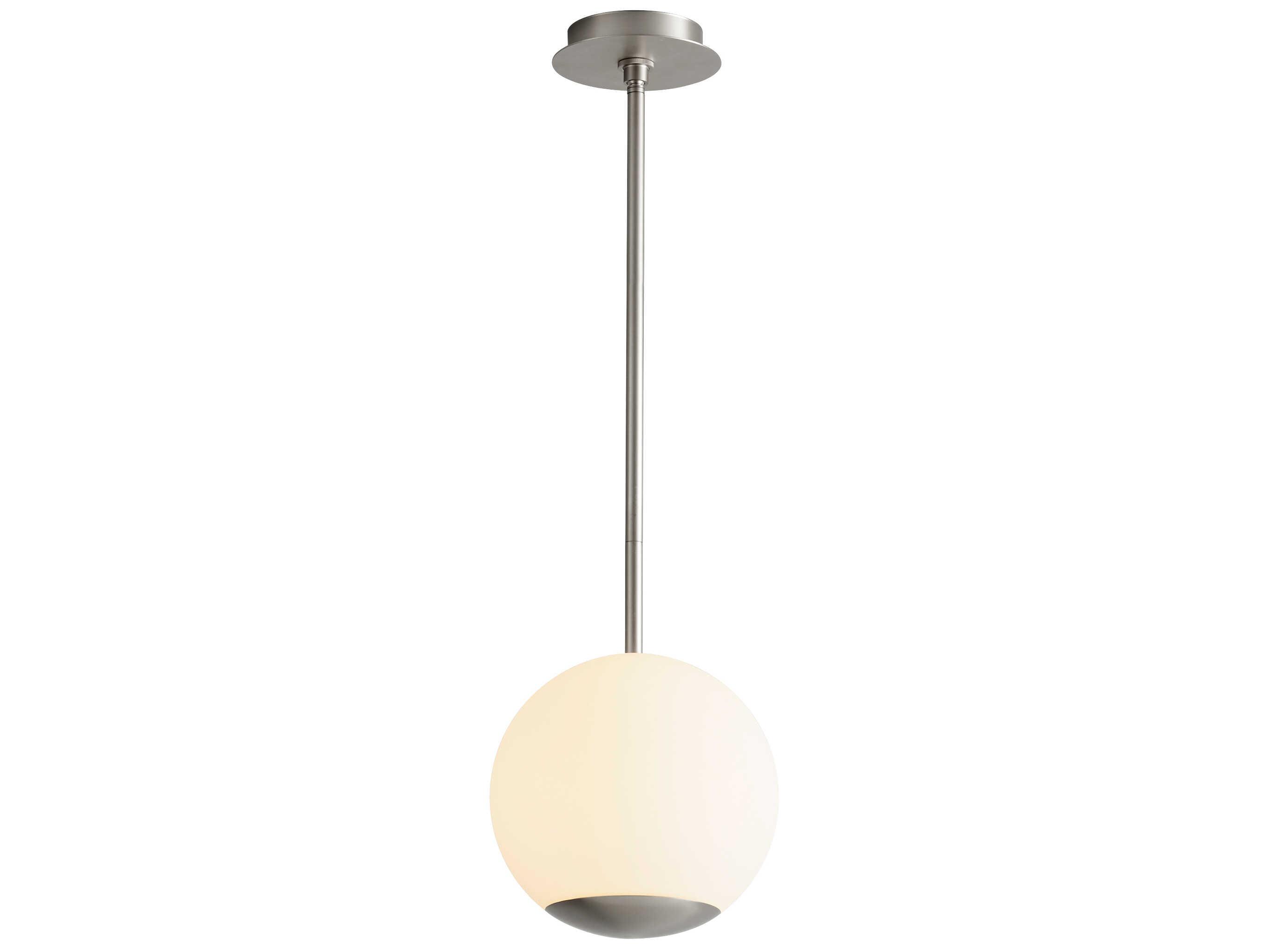 Oxygen by Quorum Terra 1-Light Satin Nickel Globe Mini Pendant