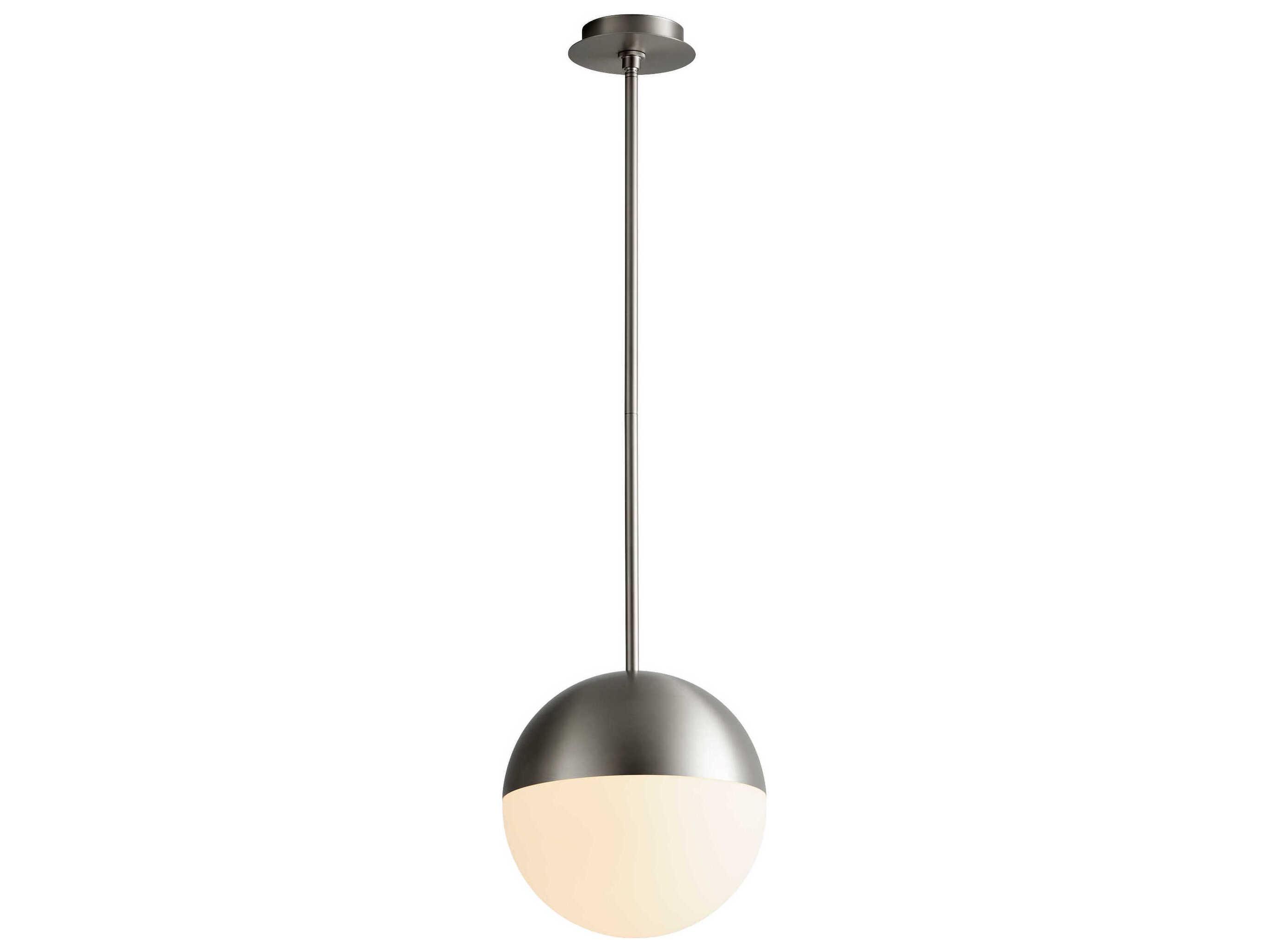 Oxygen by Quorum Mondo 1-Light Satin Nickel Globe Mini Pendant