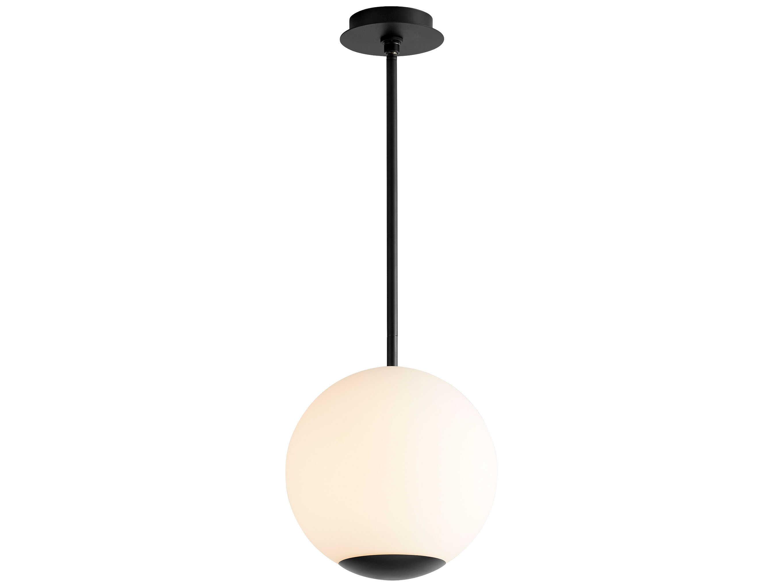 Oxygen by Quorum Terra 1-Light Black Globe Mini Pendant