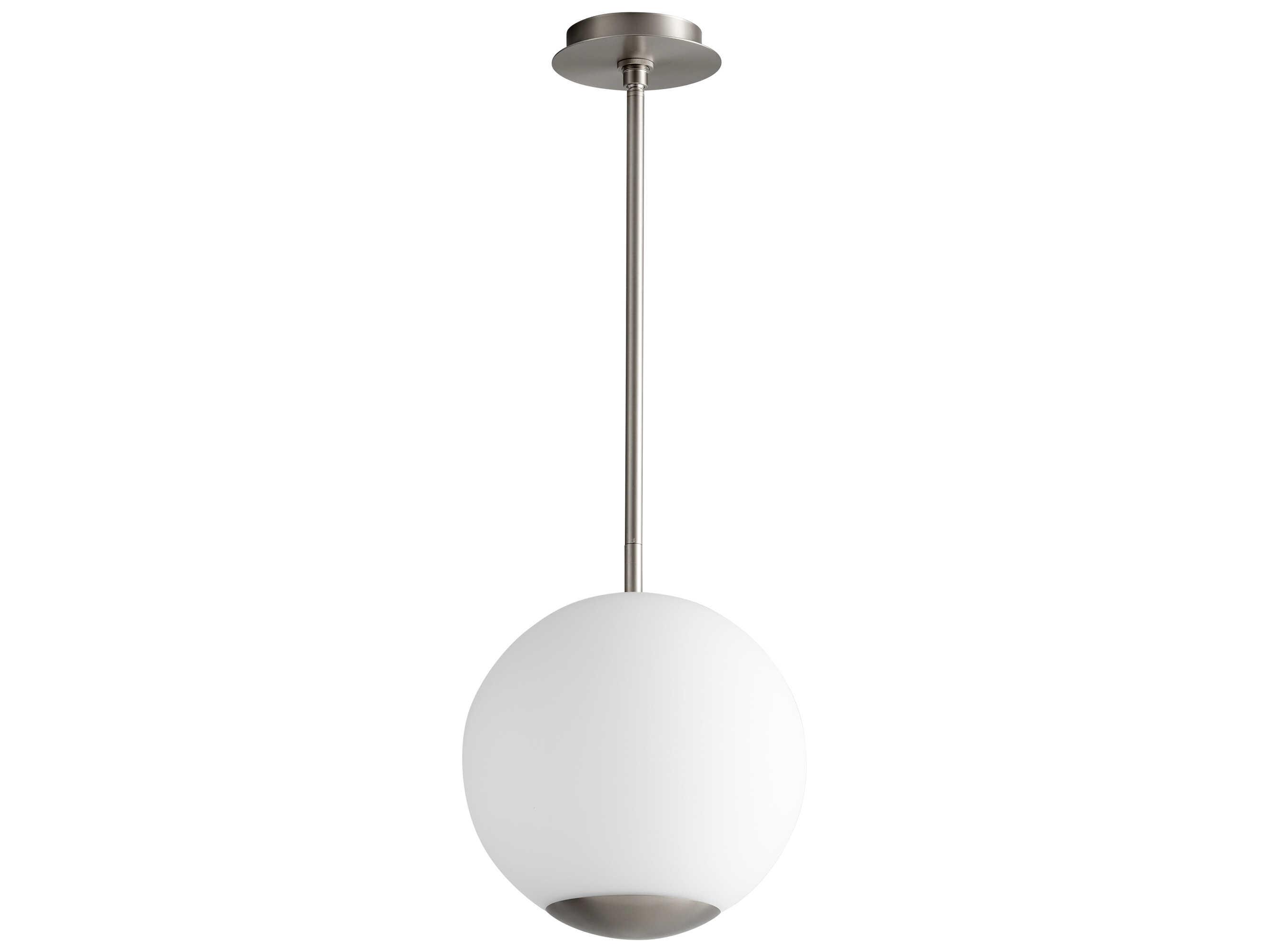 Oxygen by Quorum Terra 1-Light Satin Nickel Globe Mini Pendant