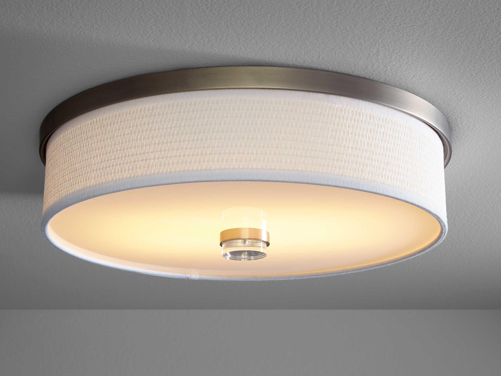 Oxygen by Quorum Echo 2-Light Satin Nickel Flush Mount