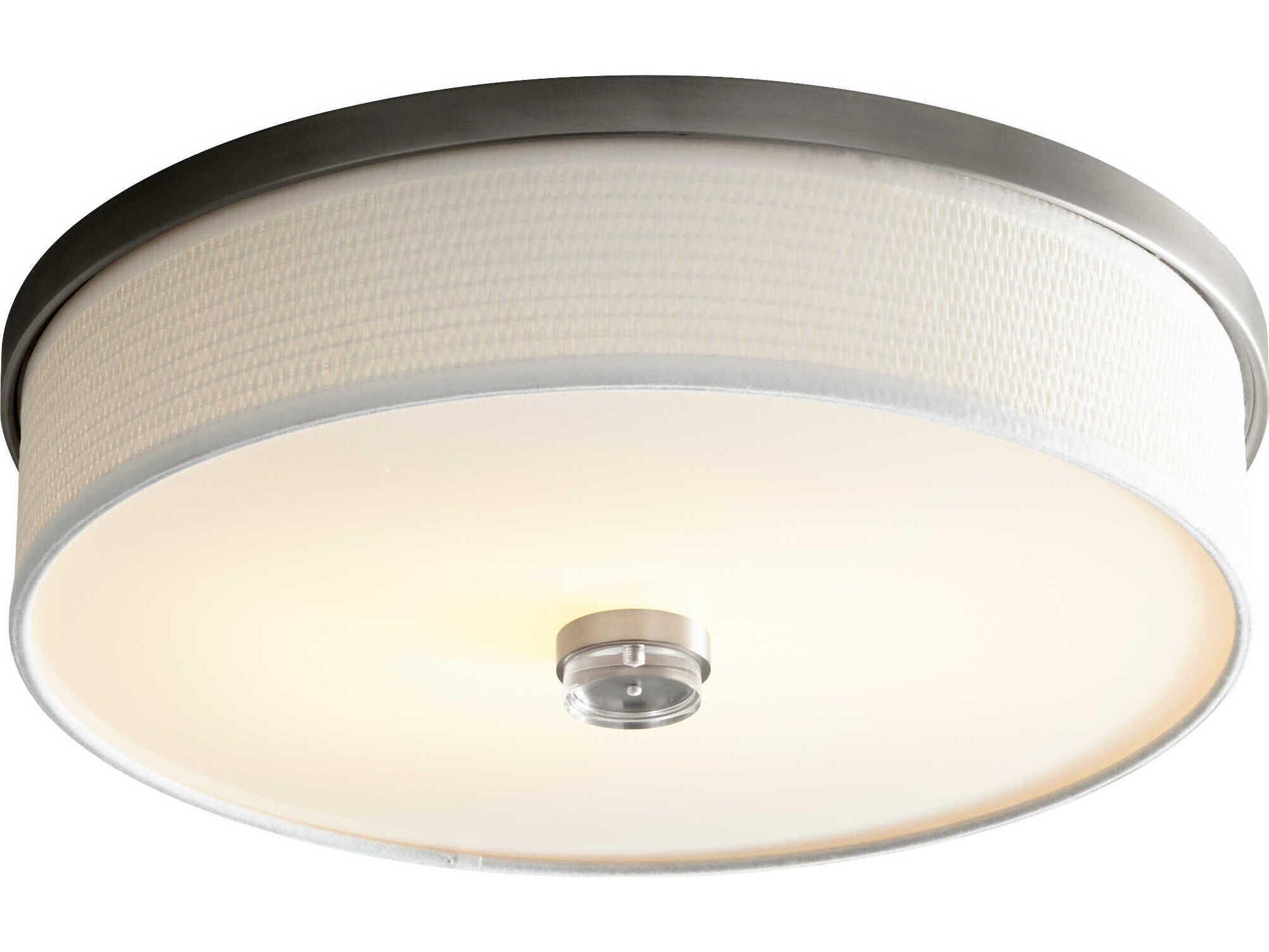 Oxygen by Quorum Echo 2-Light Satin Nickel Flush Mount