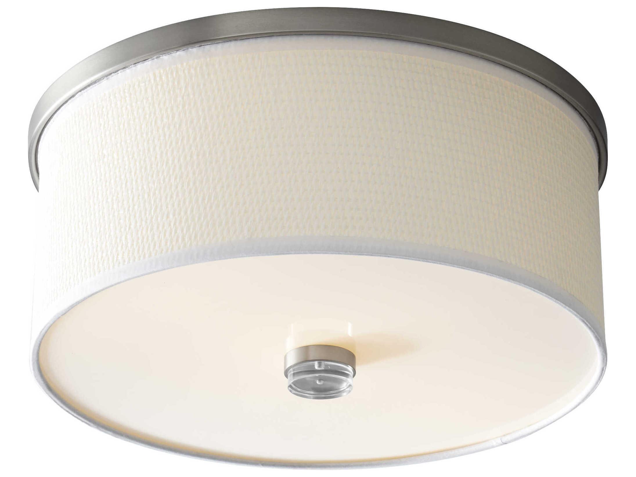 Oxygen by Quorum Echo 2-Light Satin Nickel Flush Mount