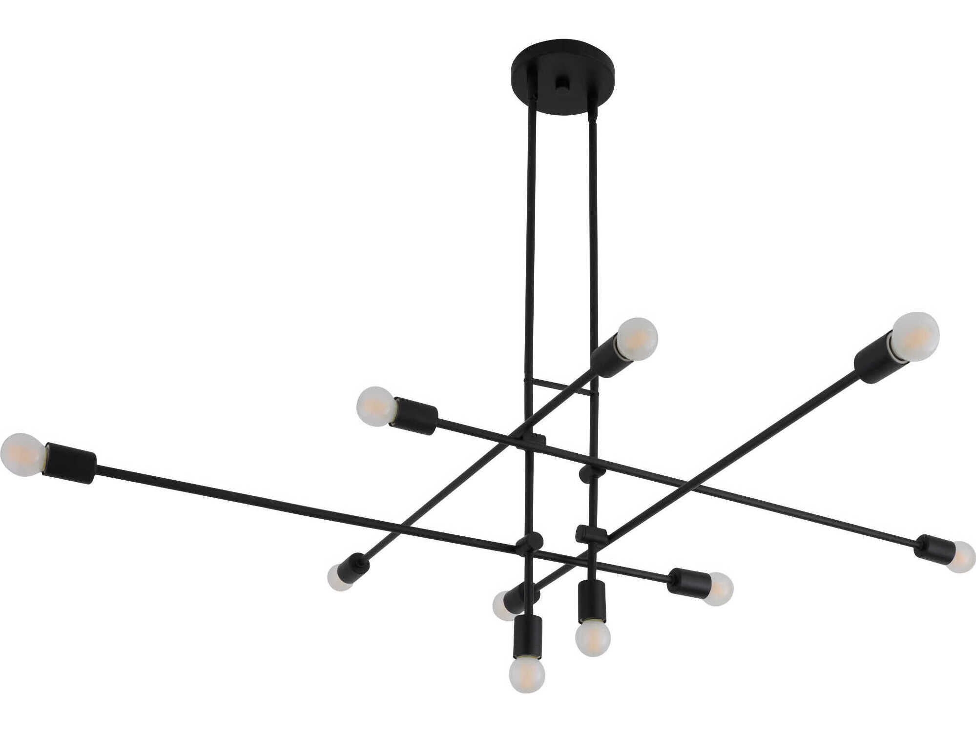Oxygen by Quorum Mika 10-Light Black Linear Chandelier