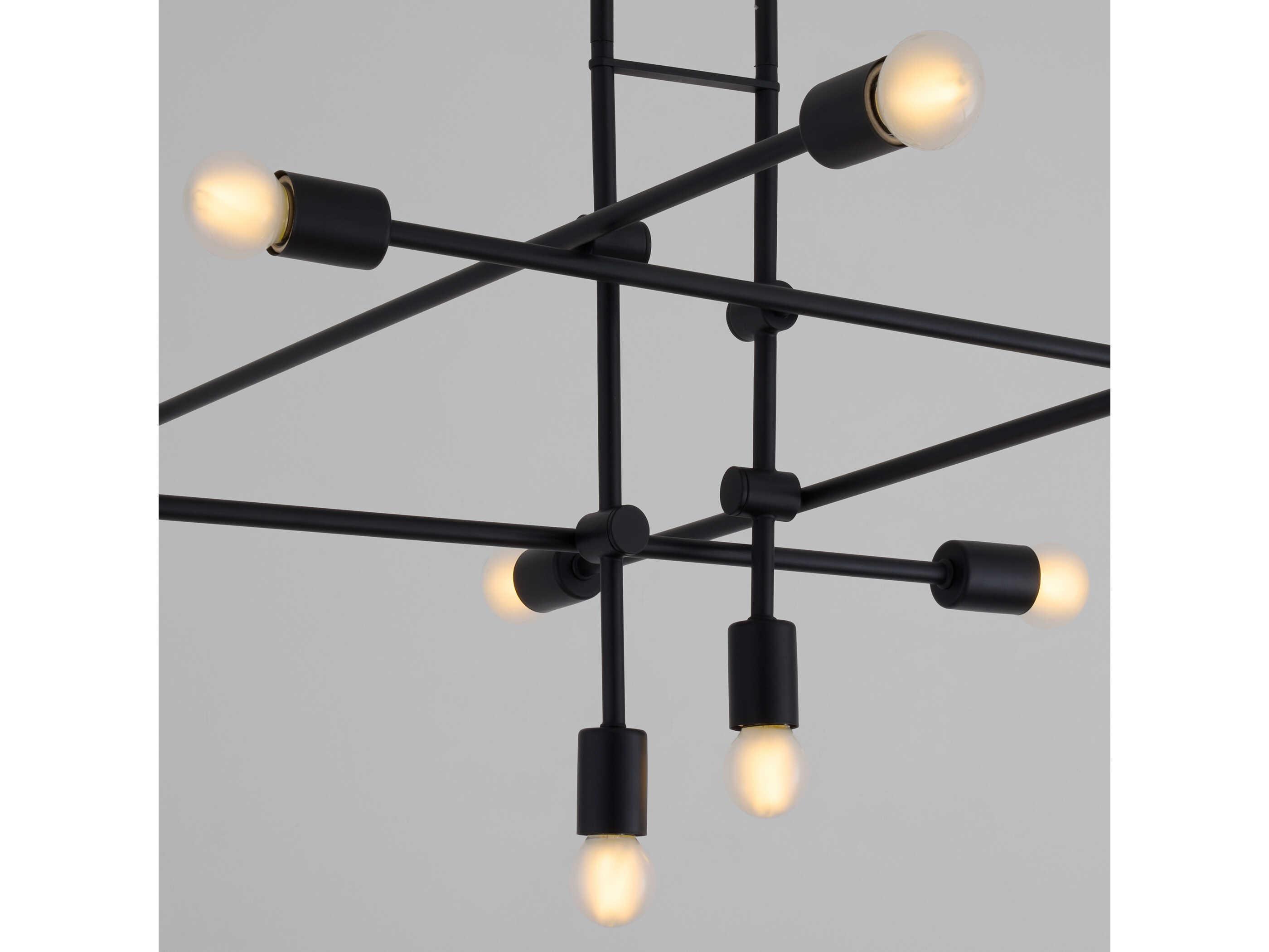 Oxygen by Quorum Mika 10-Light Black Linear Chandelier