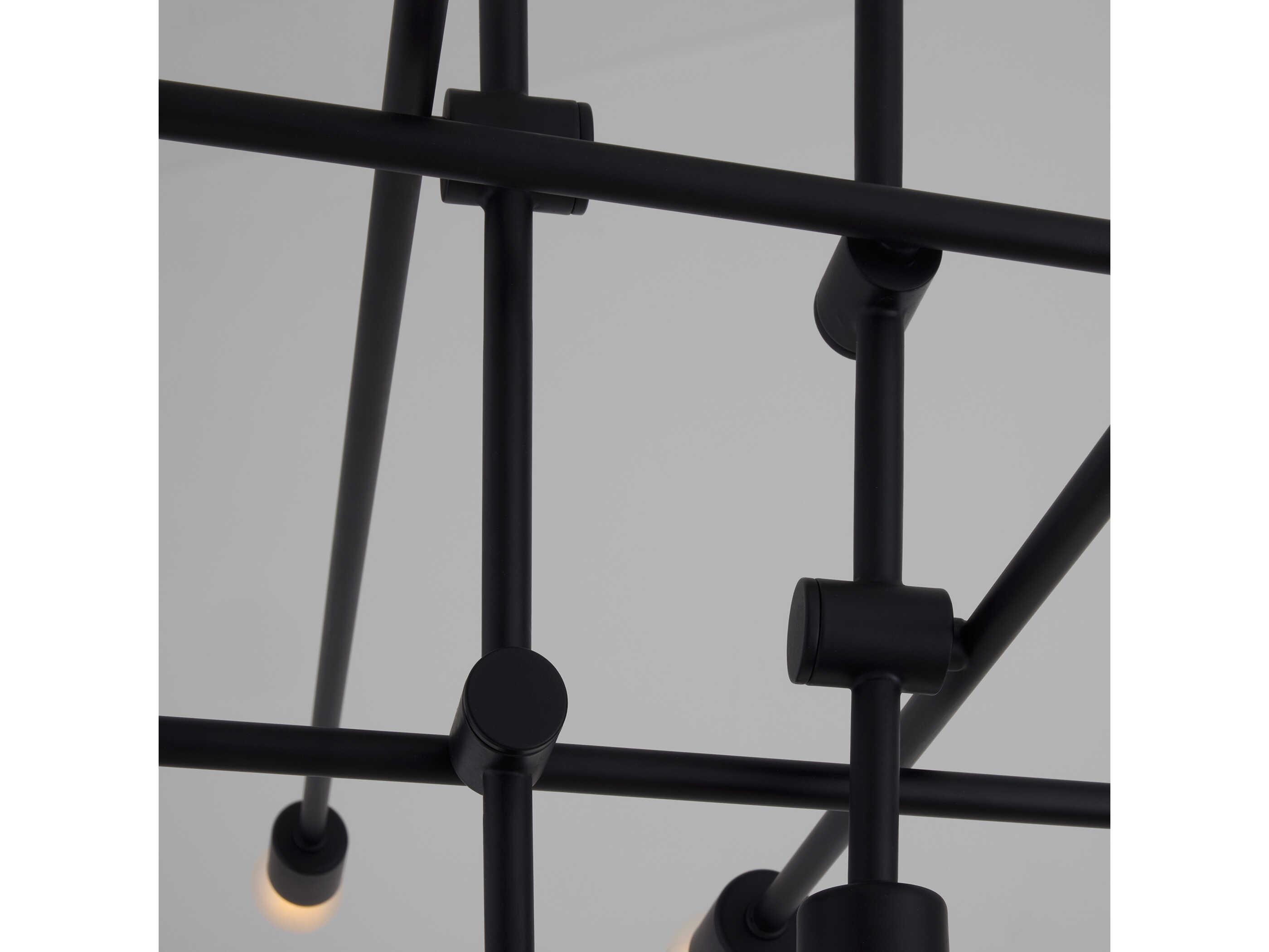 Oxygen by Quorum Mika 10-Light Black Linear Chandelier