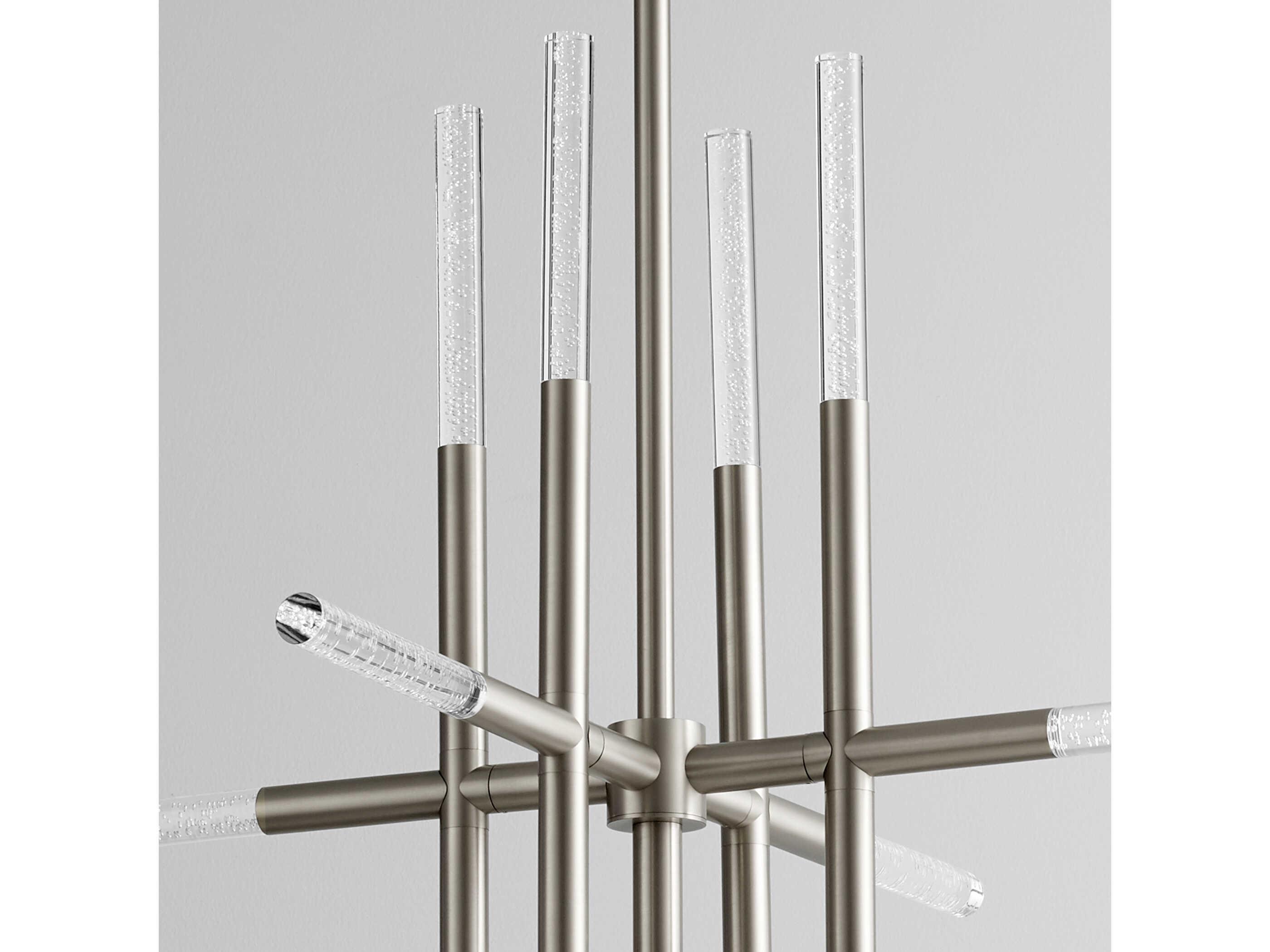 Oxygen by Quorum Moxy 13-Light Satin Nickel Linear Chandelier