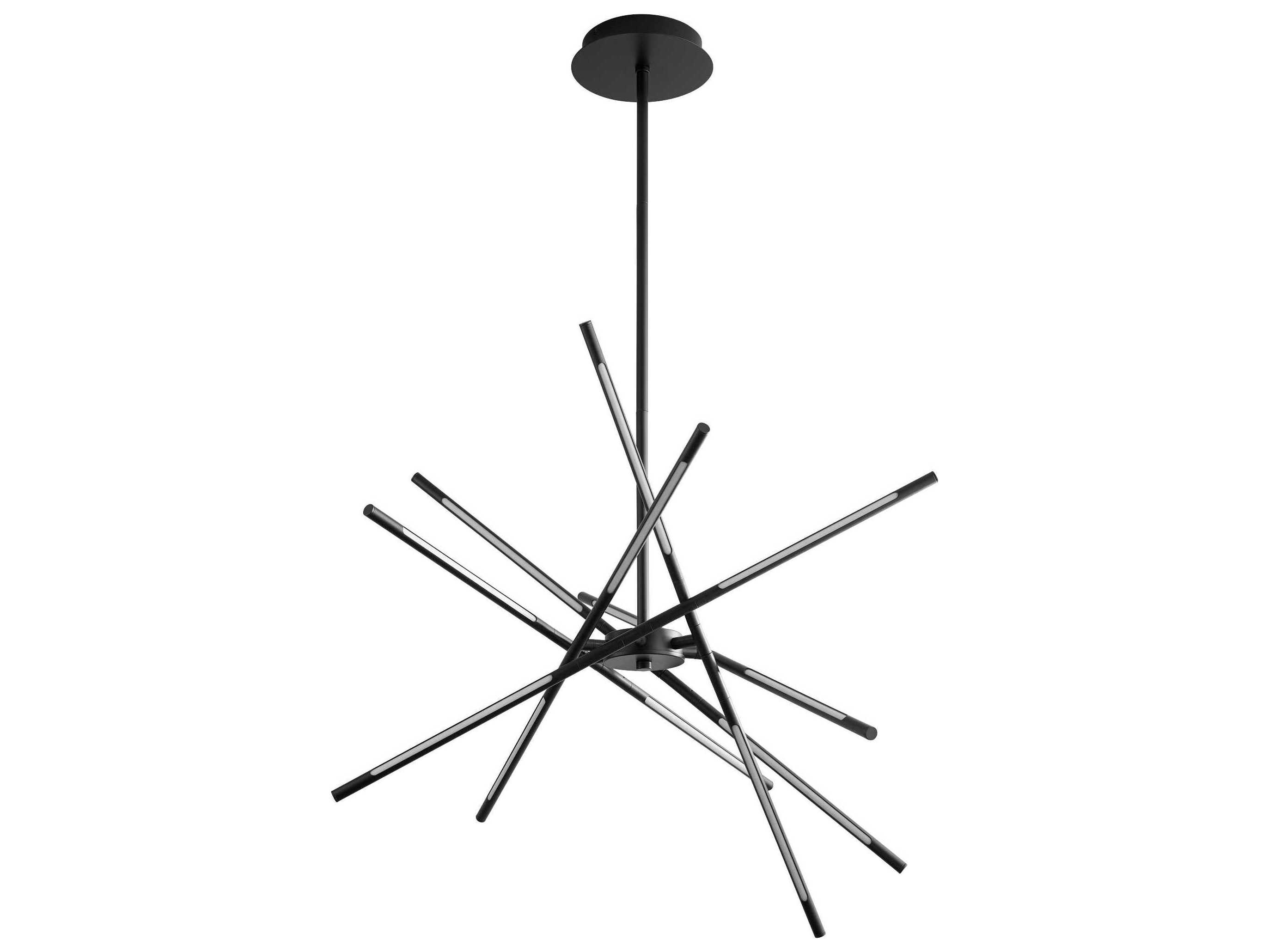 Oxygen by Quorum Palillos 12-Light Black Linear Sputnik Pendant