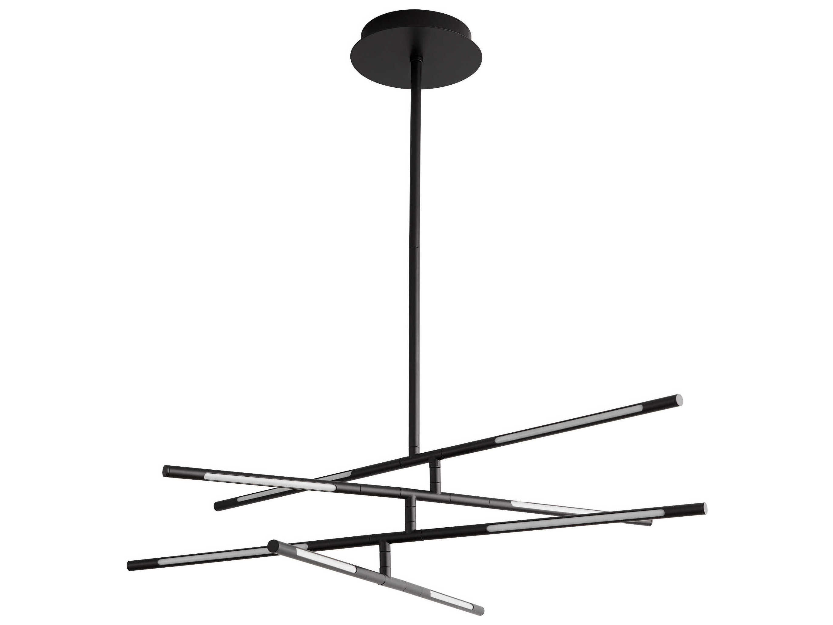 Oxygen by Quorum Palillos 8-Light Black Linear Island Pendant