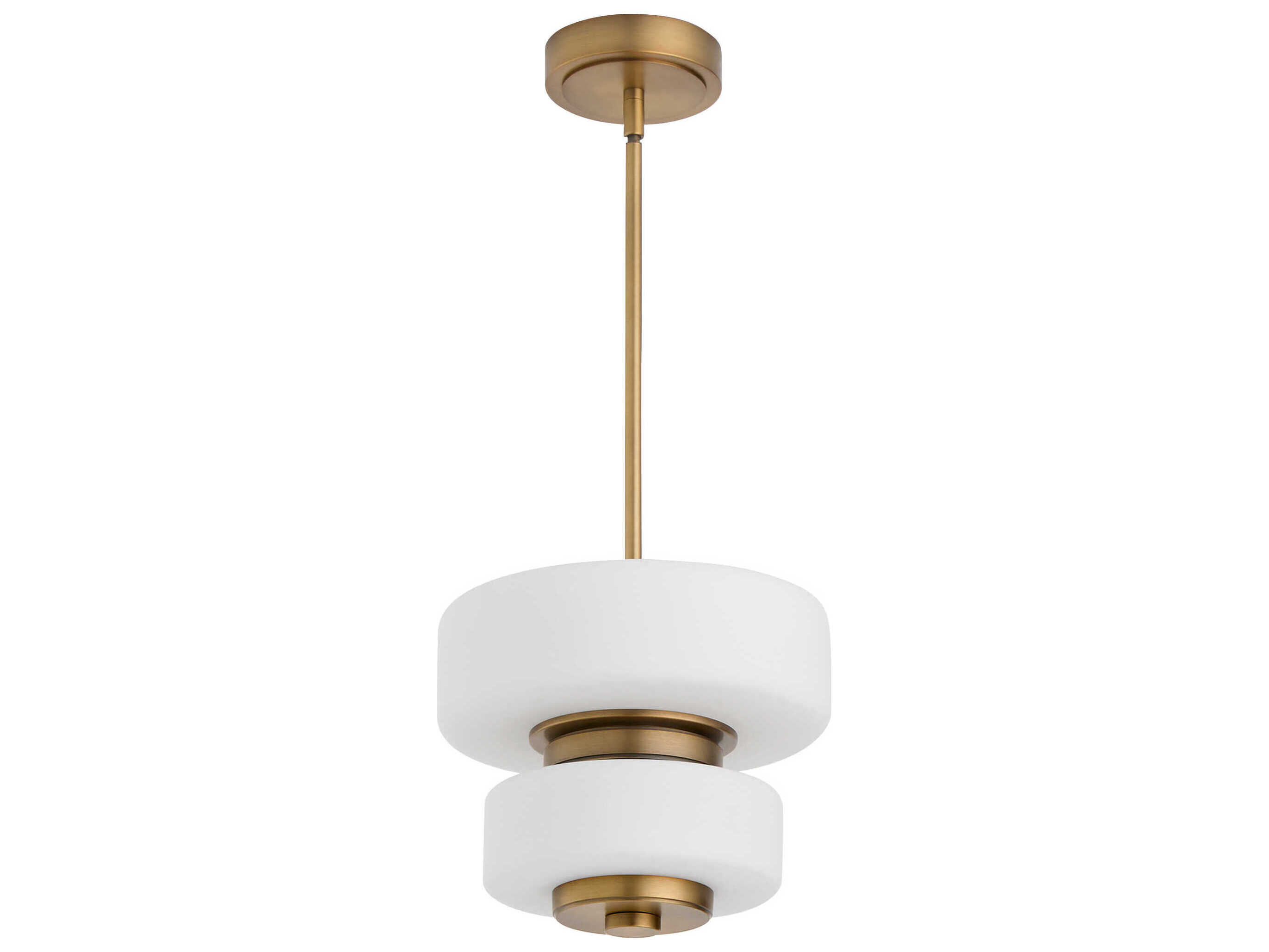 Oxygen by Quorum Favo Brushed Brass Geometric Pendant