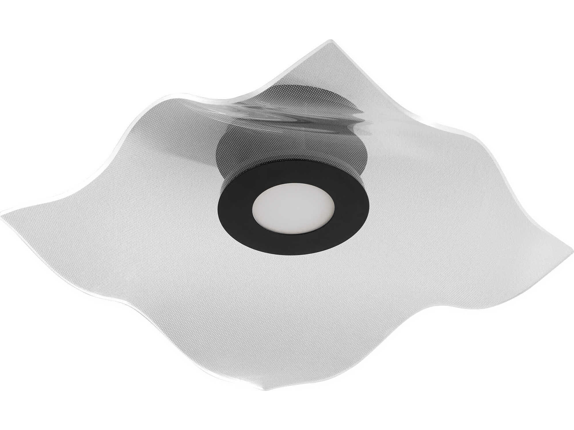 Oxygen by Quorum Medusa 1-Light Black Flush Mount