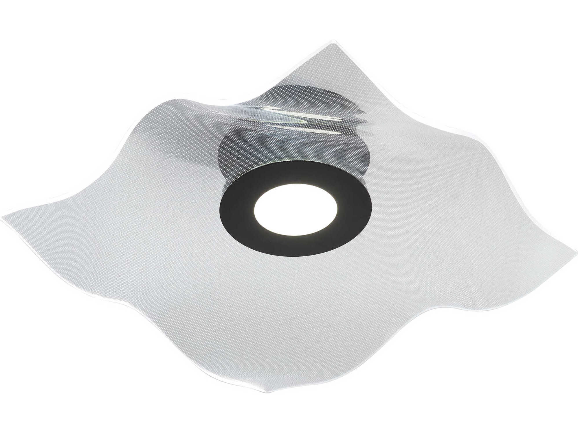 Oxygen by Quorum Medusa 1-Light Black Flush Mount