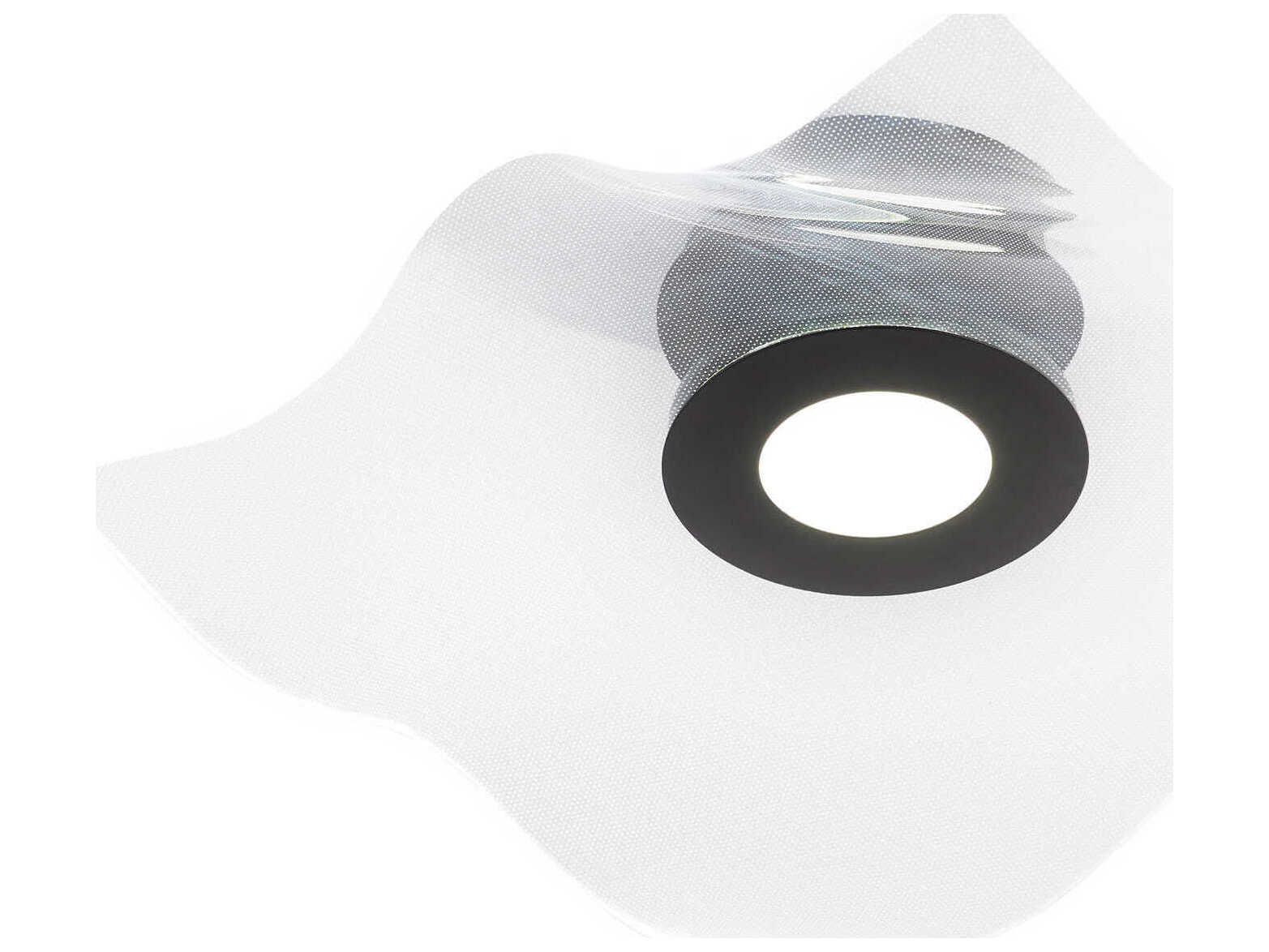 Oxygen by Quorum Medusa 1-Light Black Flush Mount