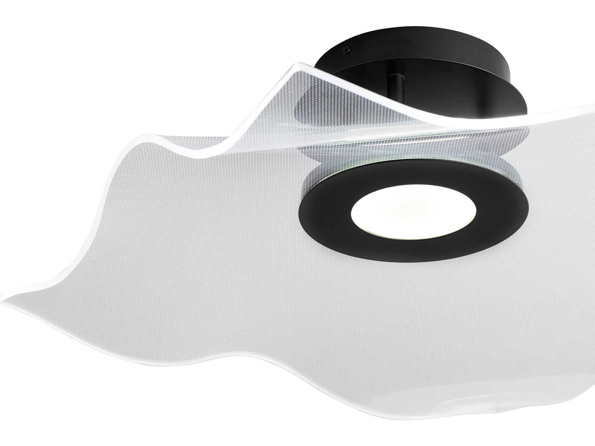 Oxygen by Quorum Medusa 1-Light Black Flush Mount