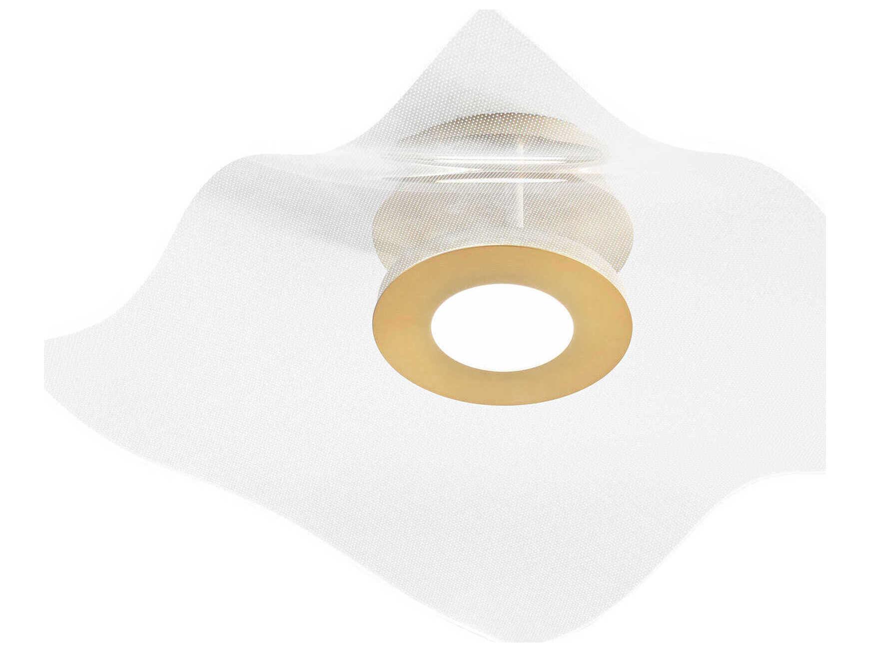 Oxygen by Quorum Medusa 1-Light Aged Brass Flush Mount