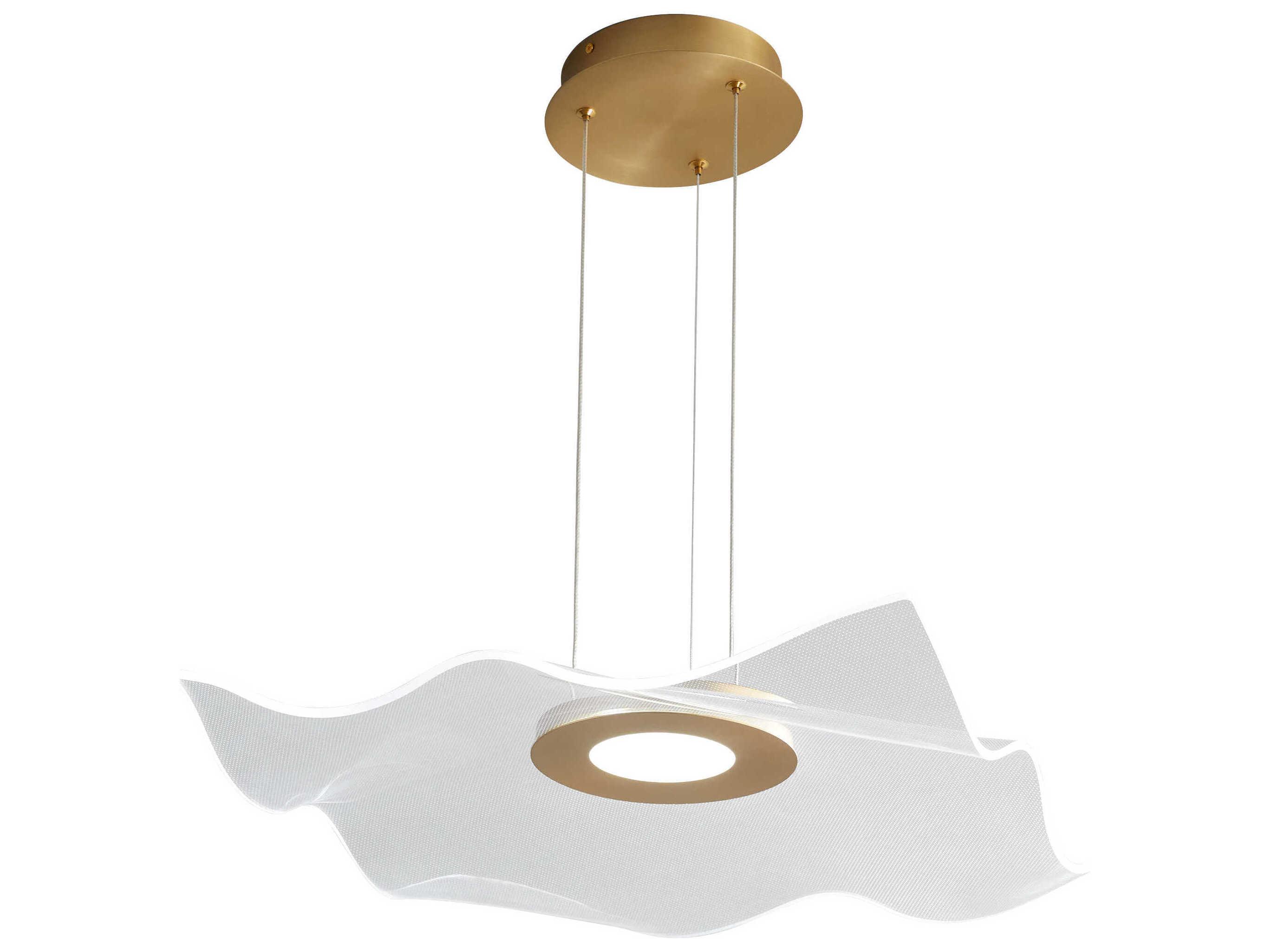 Oxygen by Quorum Medusa 1-Light Aged Brass Pendant