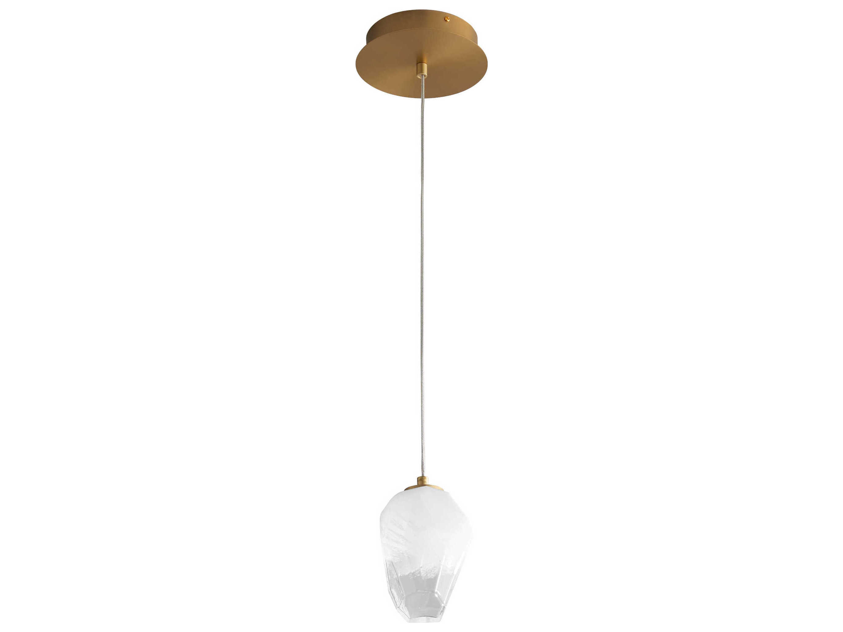 Oxygen by Quorum Vivo 1-Light Aged Brass Mini Pendant