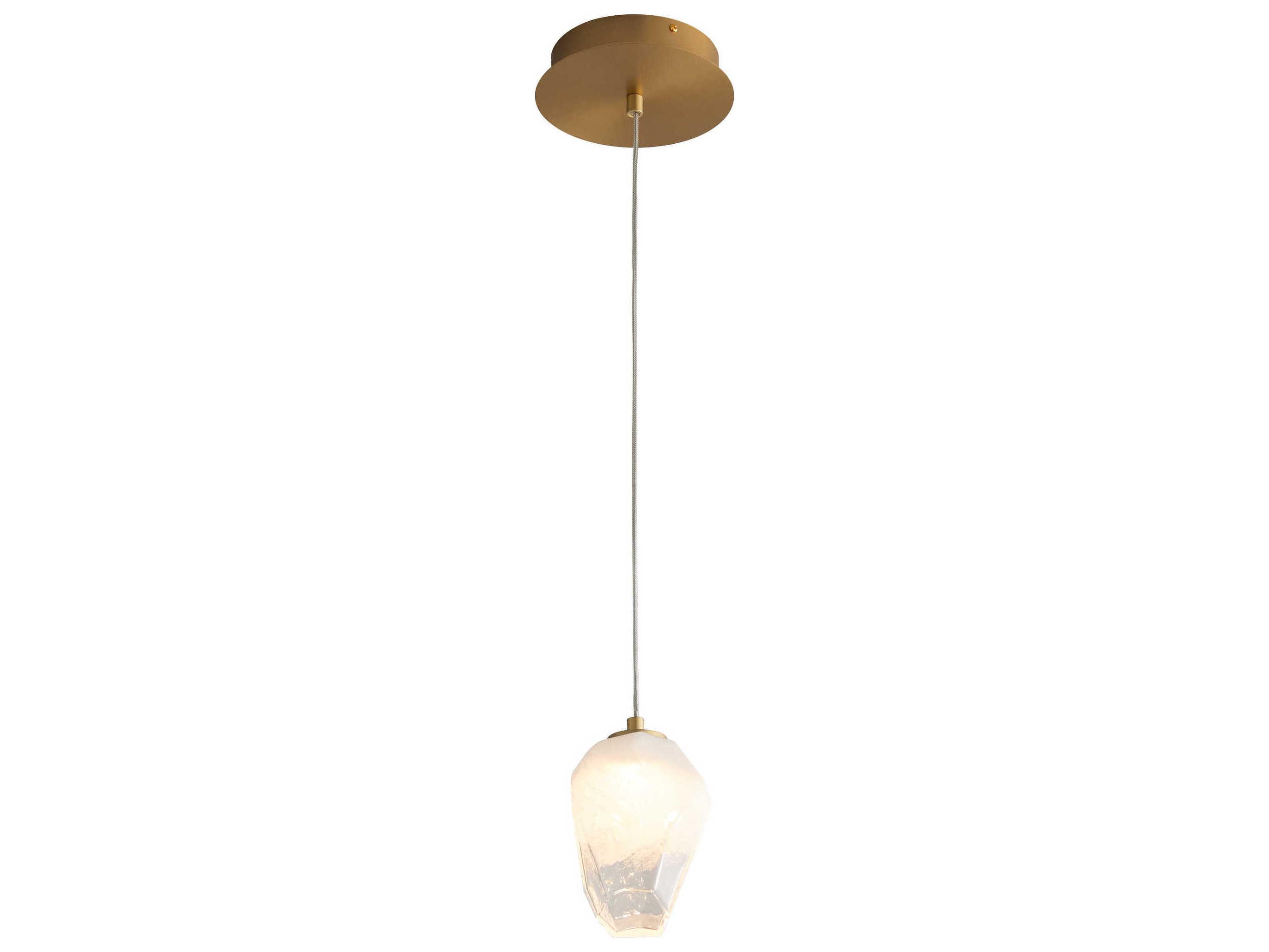 Oxygen by Quorum Vivo 1-Light Aged Brass Mini Pendant